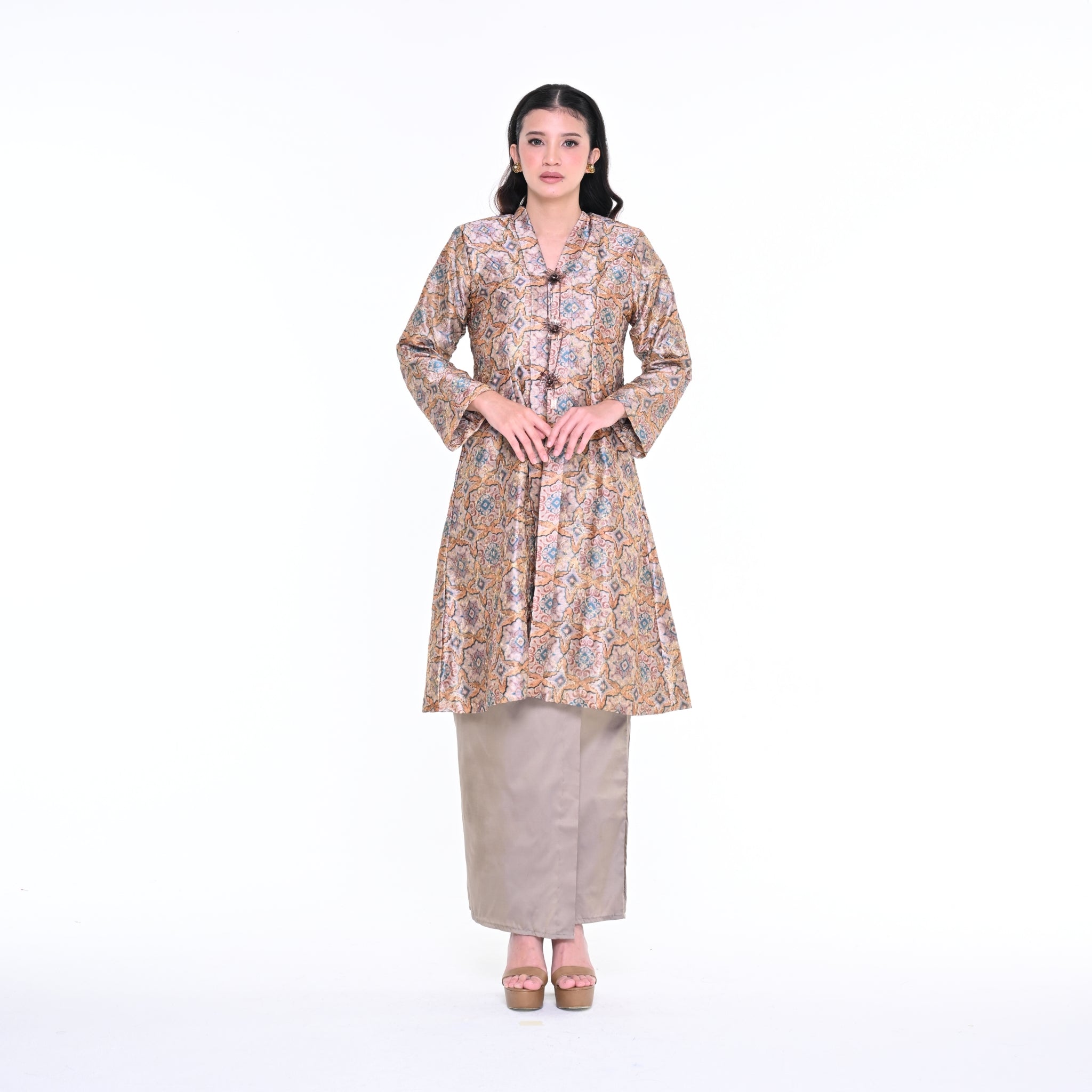 Kebaya Atilia Geometry Yellow