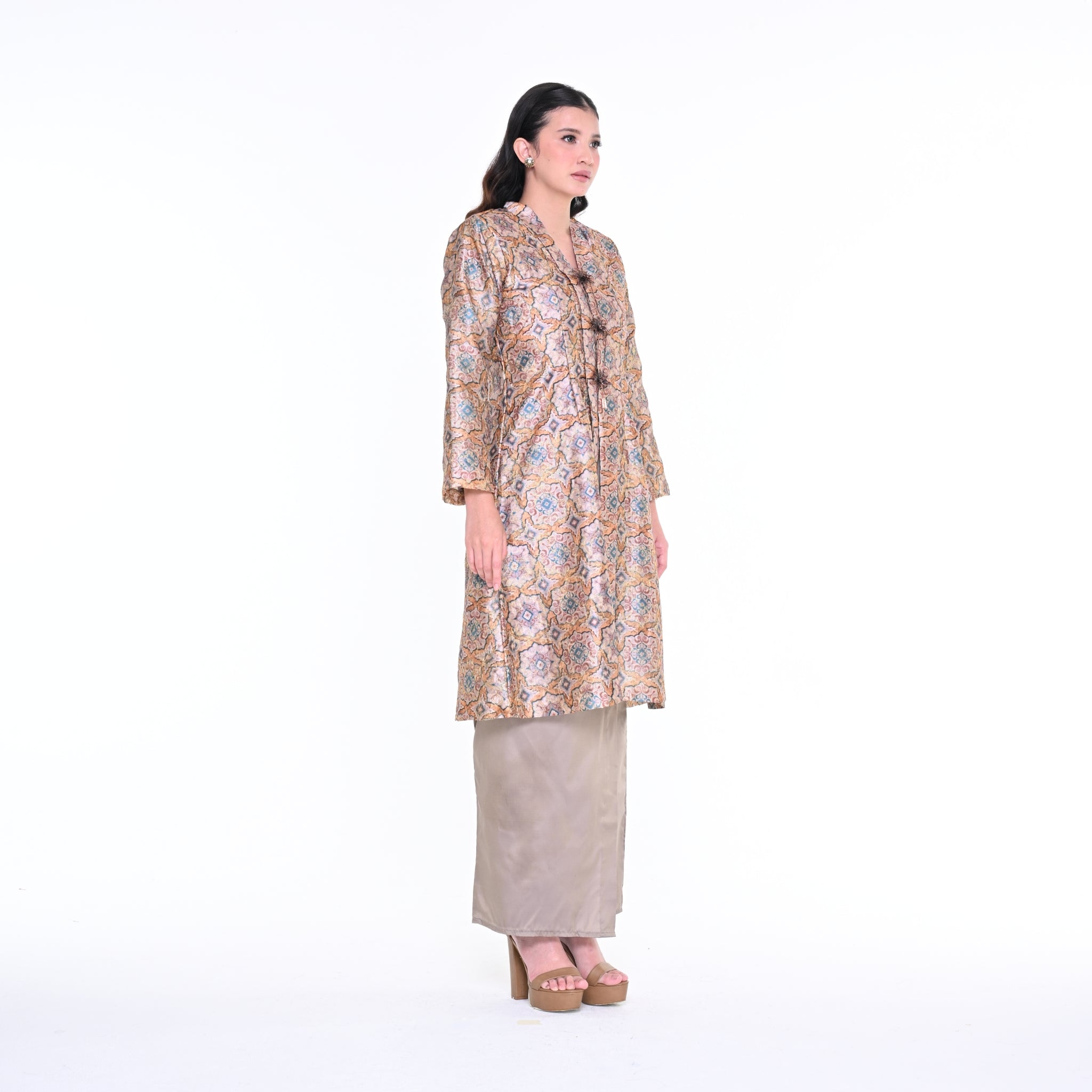 Kebaya Atilia Geometry Yellow