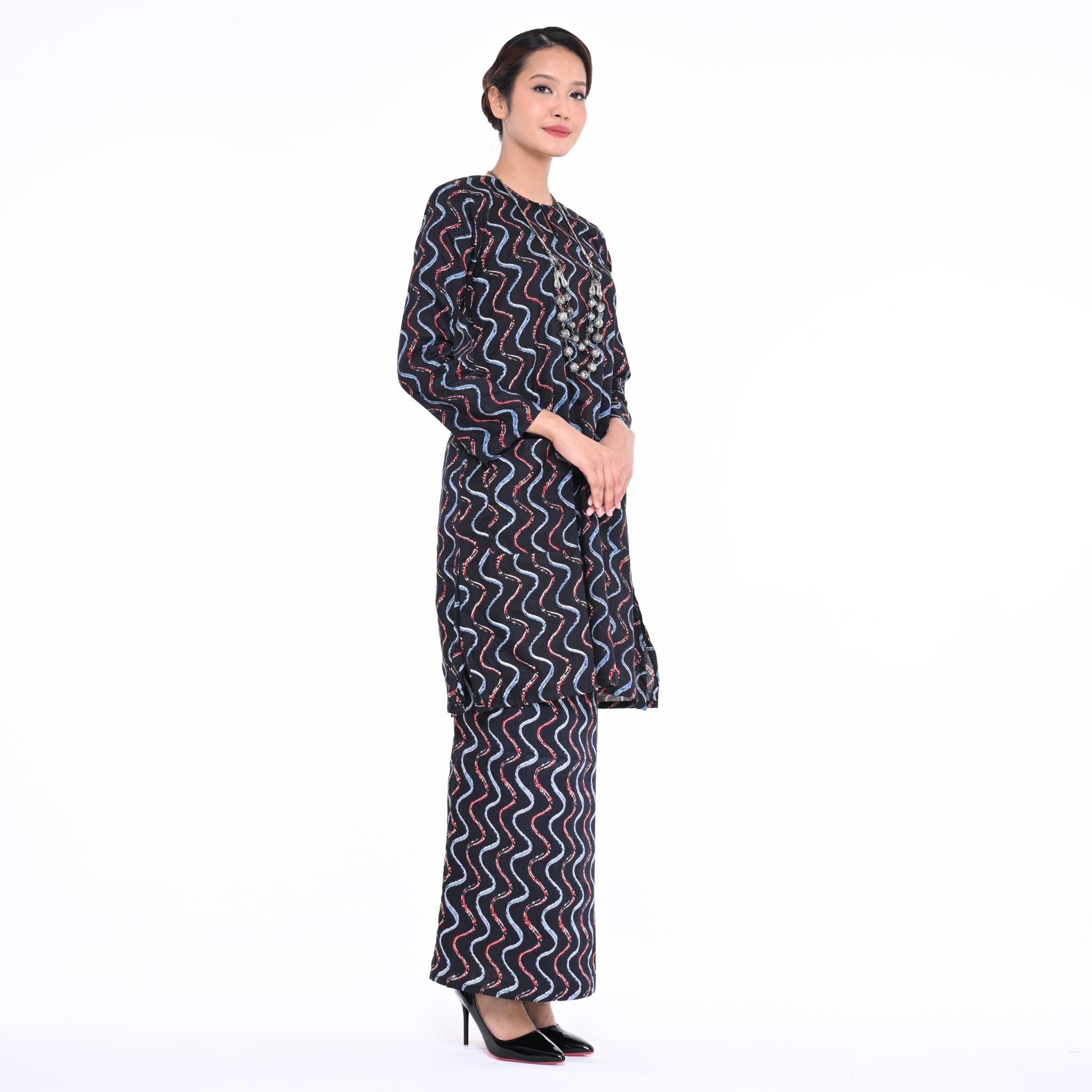 Baju Kurung Moden Alina Block Black