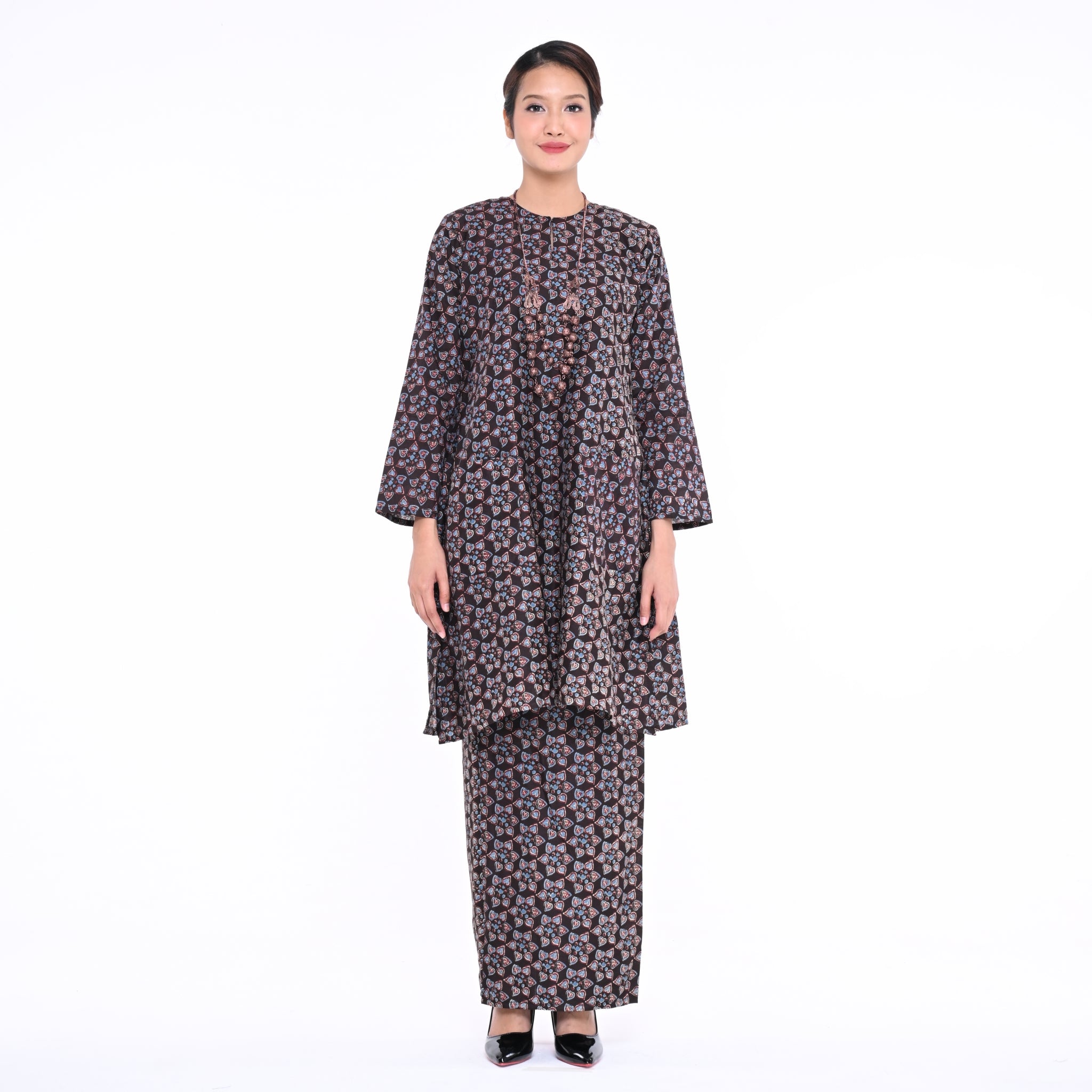 Baju Kurung Moden Alina Block Brown