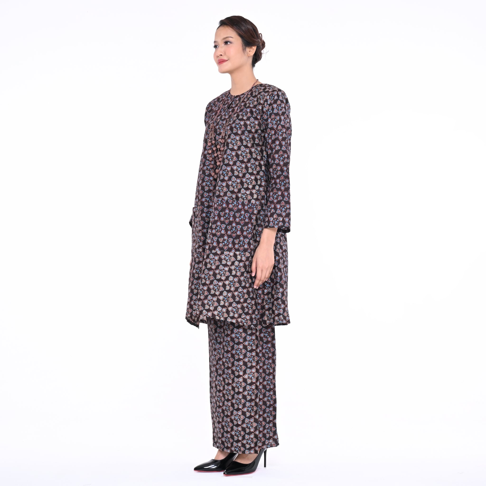 Baju Kurung Moden Alina Block Brown