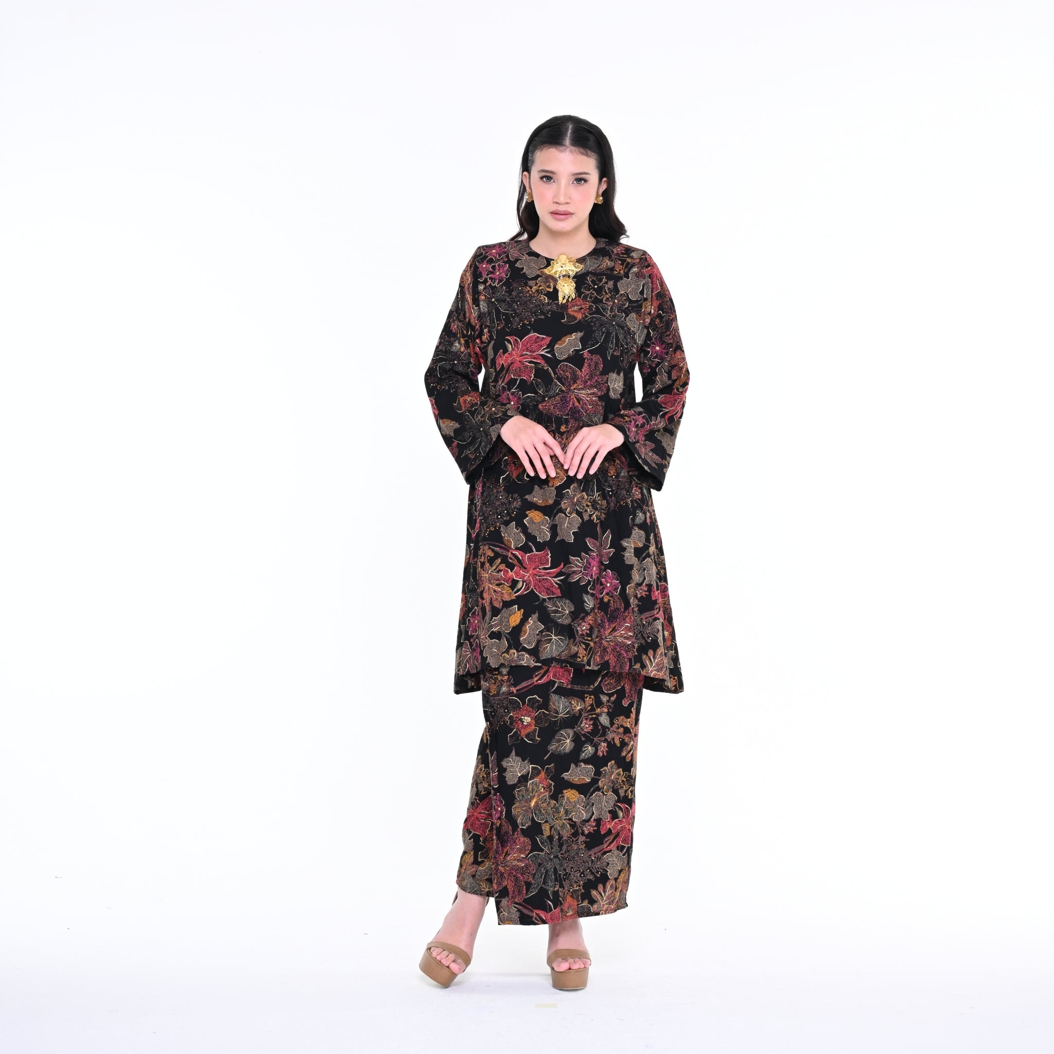Baju Kurung Gelombang Ria Black