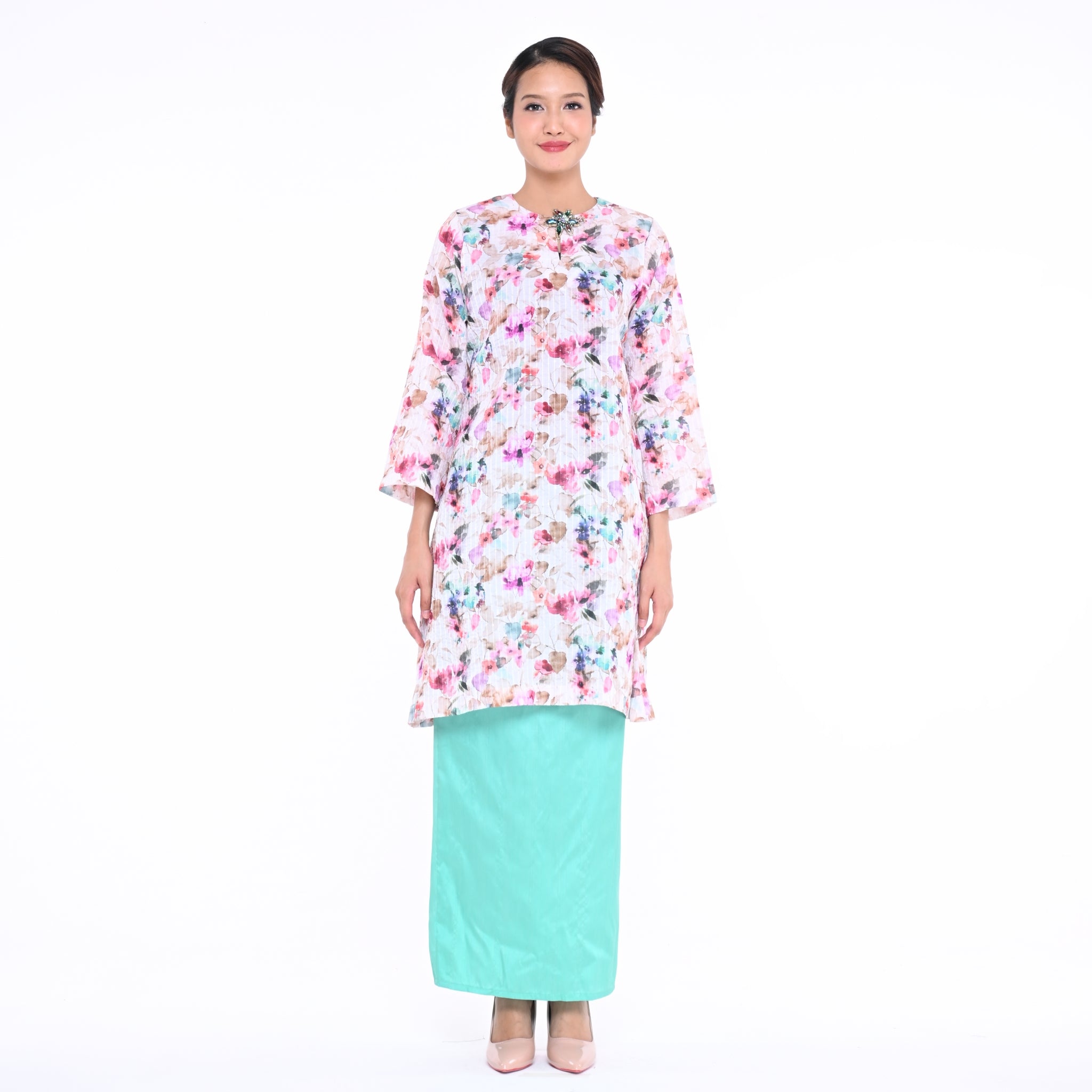 Baju Kurung Moden Che Kiah Wildflower Pastel
