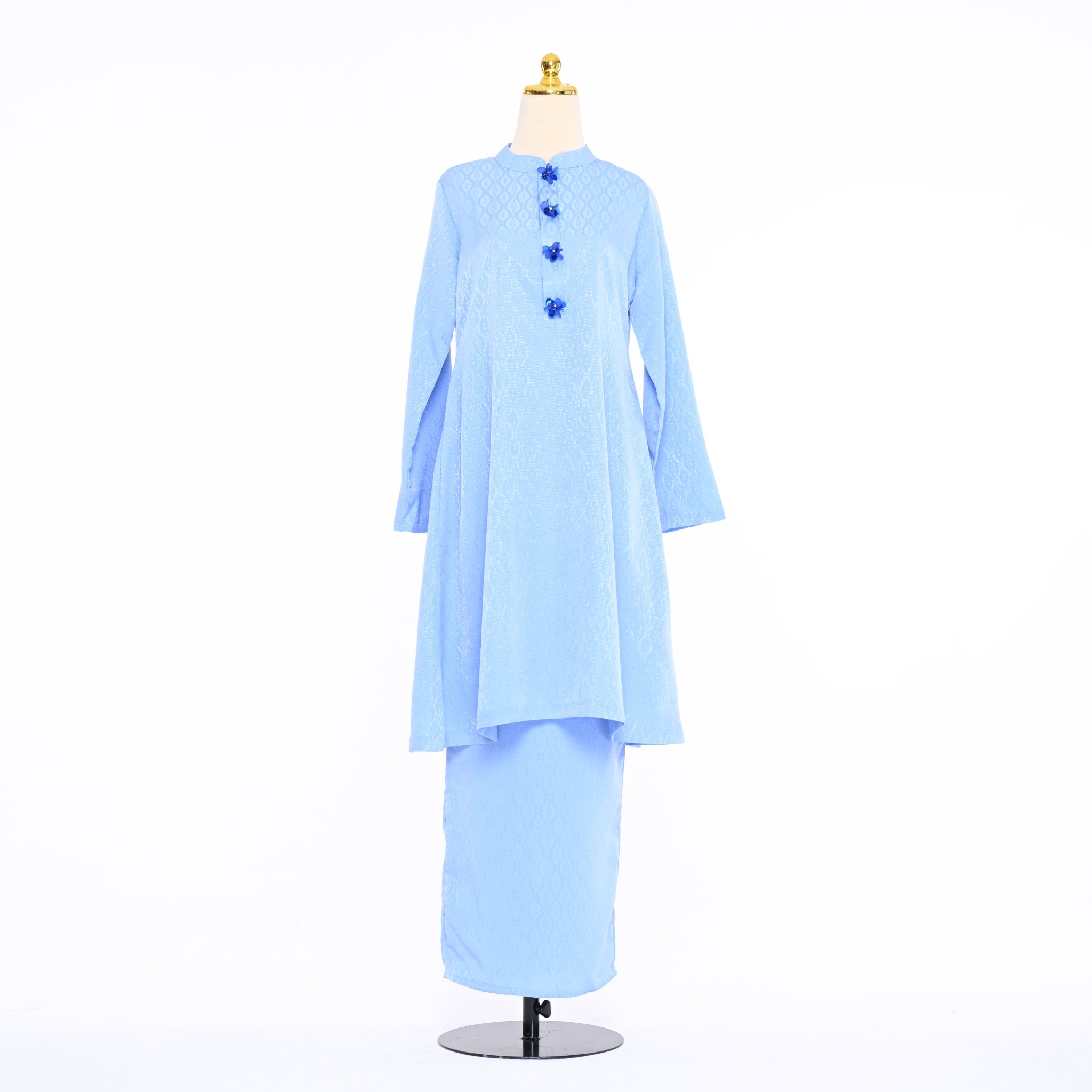 Baju Kurung CM Plain Blue