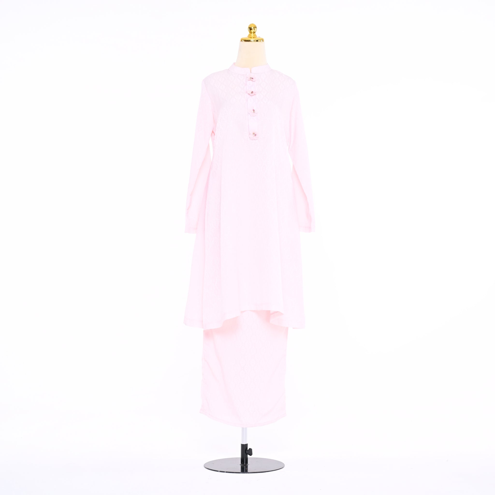Baju Kurung Moden CM Plain Baby Pink