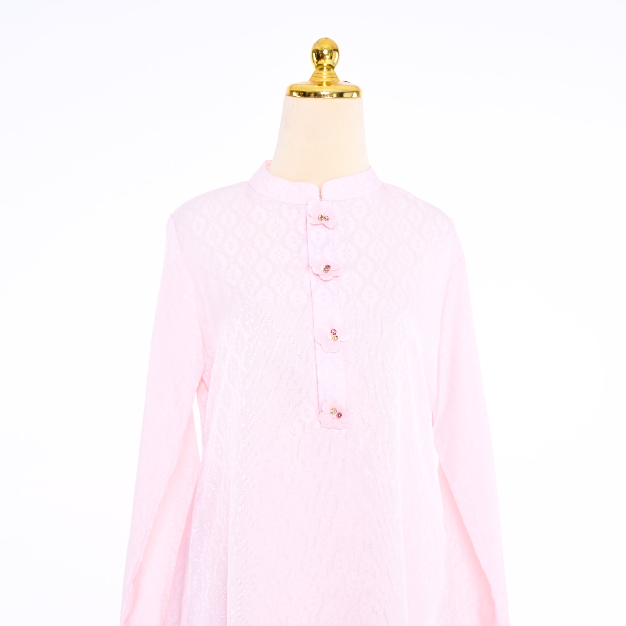 Baju Kurung Moden CM Plain Baby Pink