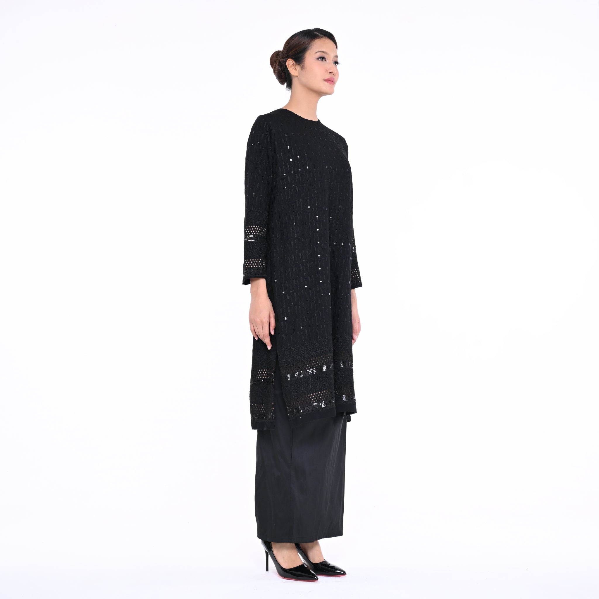 Baju Kurung Moden Srikandi Black Sequin