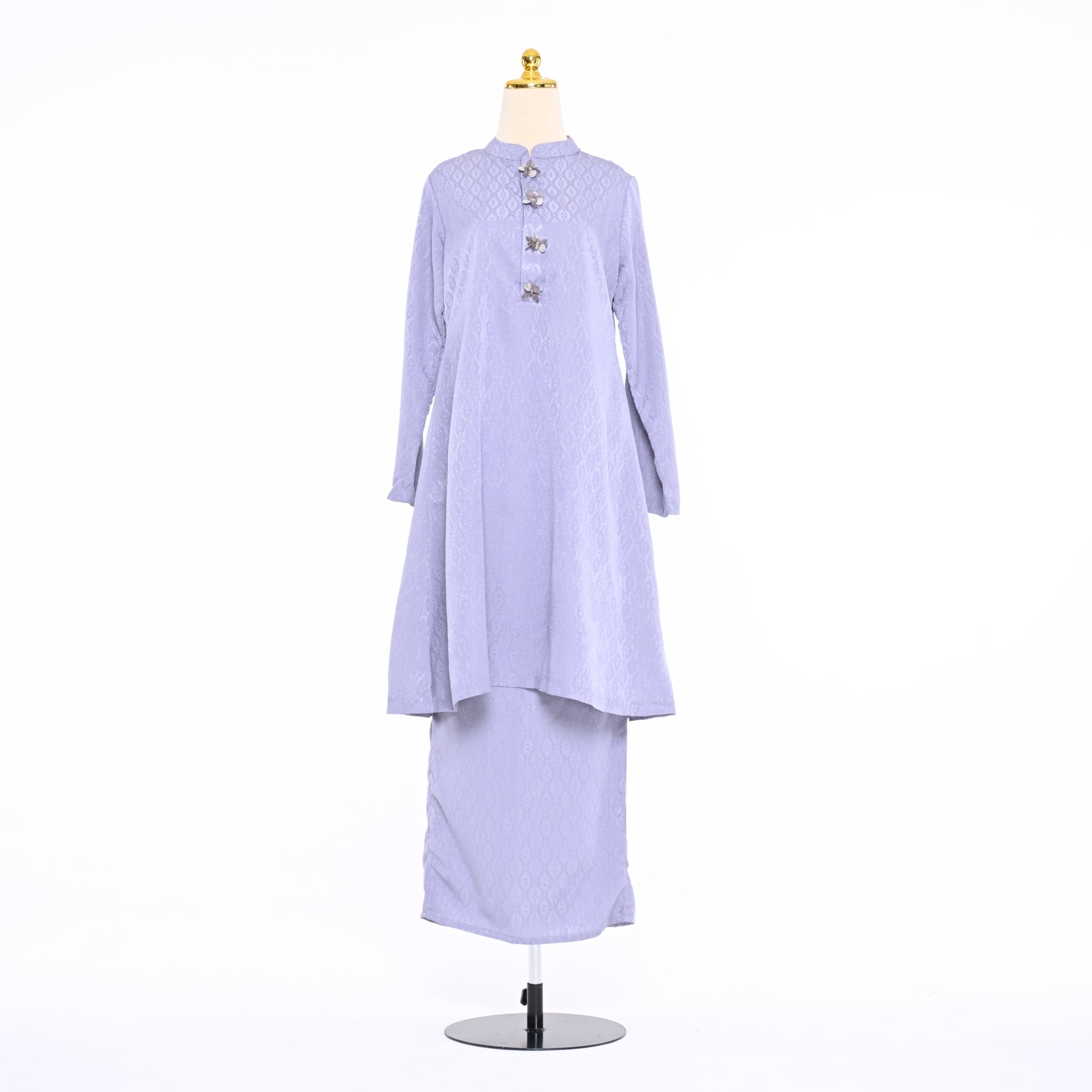 Baju Kurung CM Plain Grey