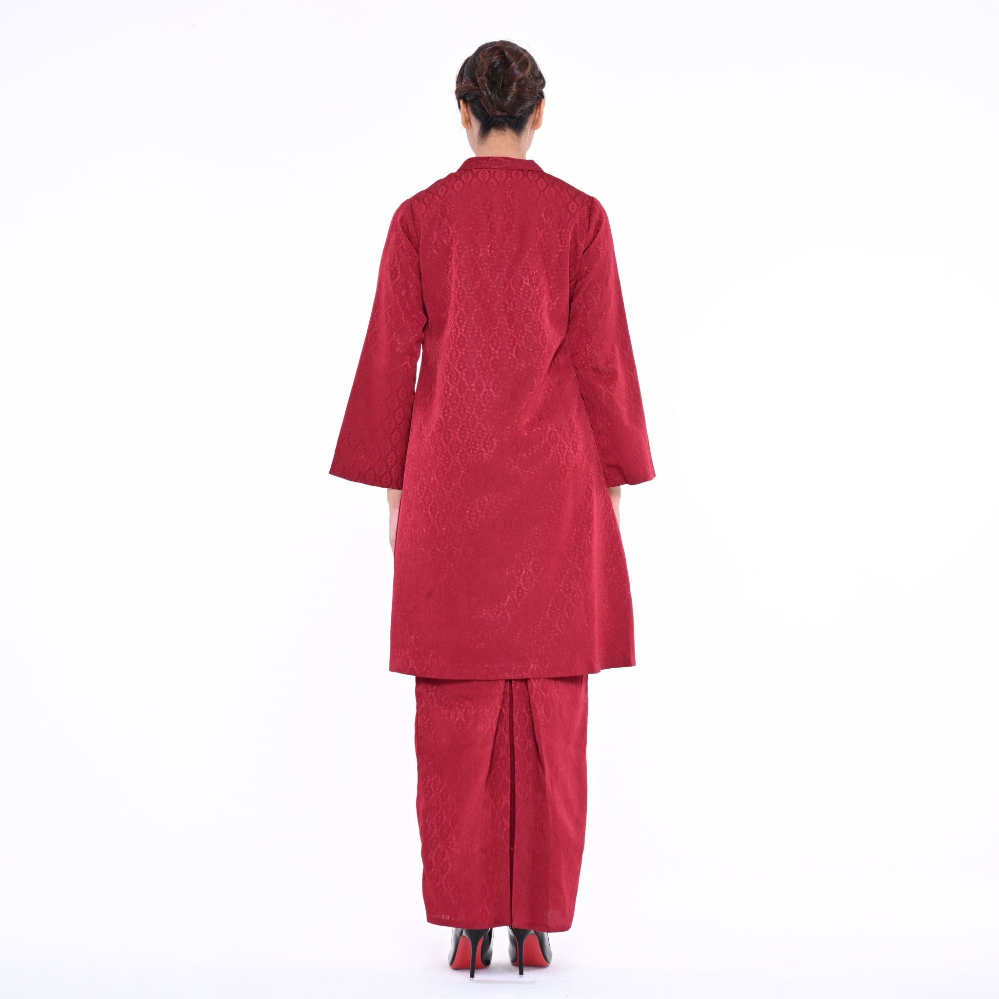 Baju Kurung CM Plain Maroon