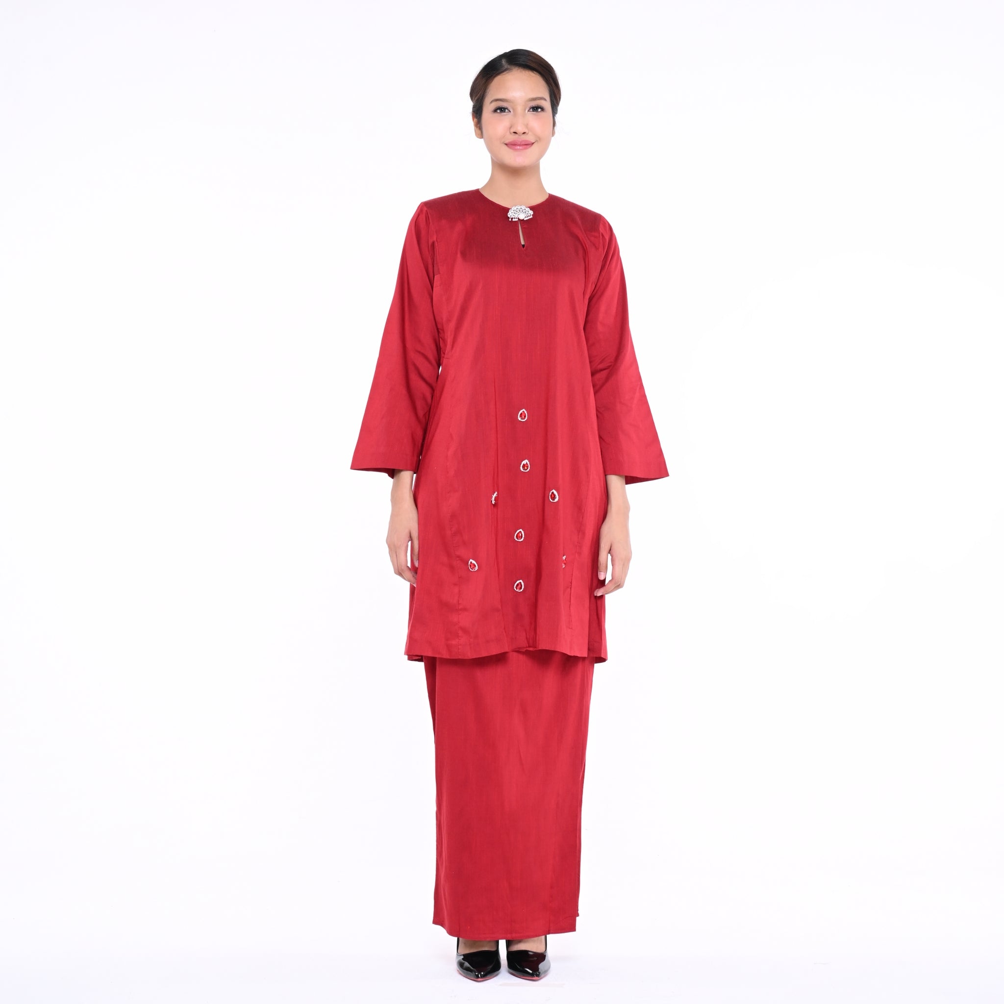 Baju Kurung Mutiara Maroon