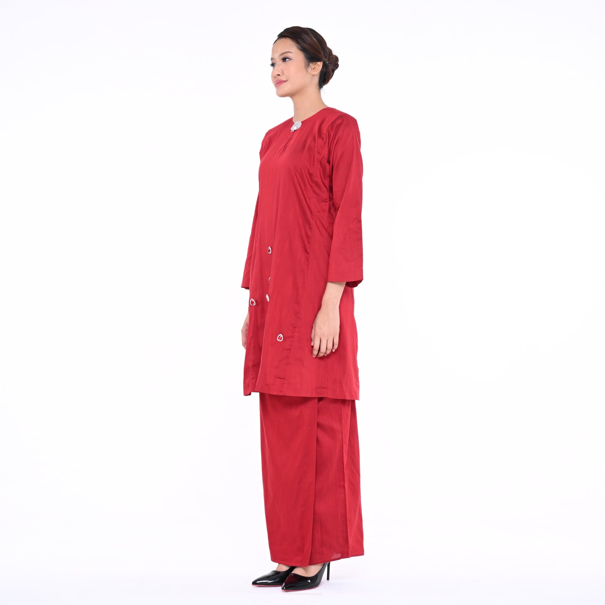 Baju Kurung Mutiara Maroon