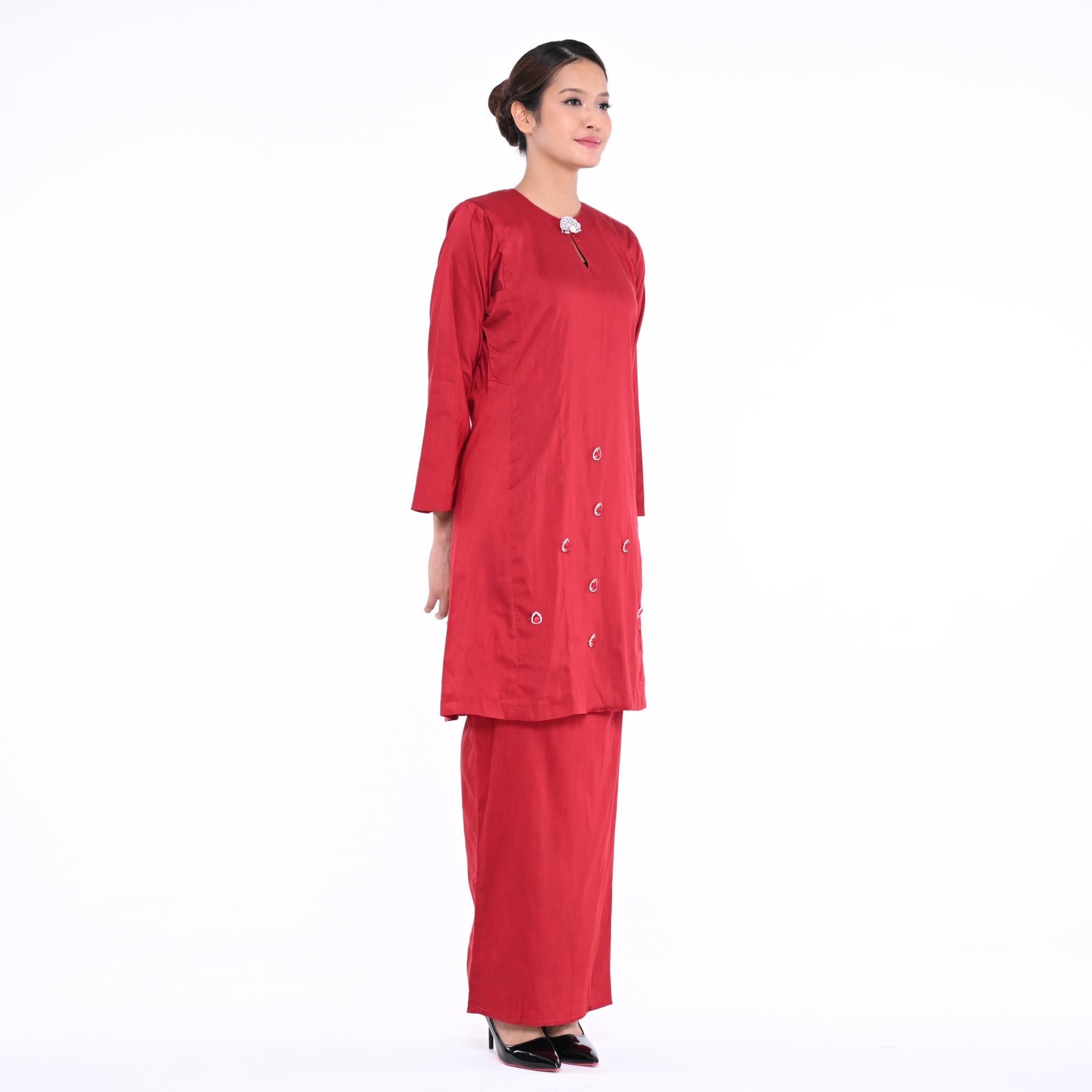 Baju Kurung Mutiara Maroon