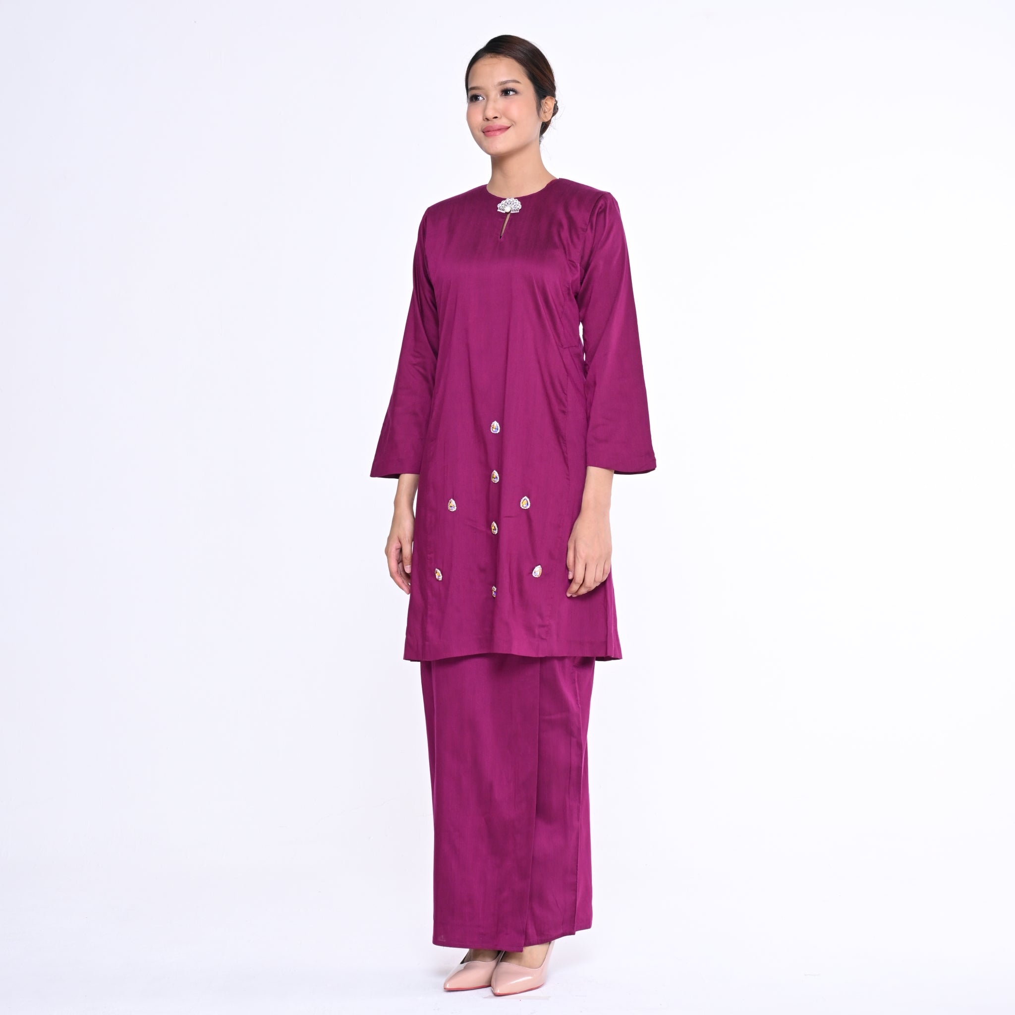 Baju Kurung Mutiara Magenta