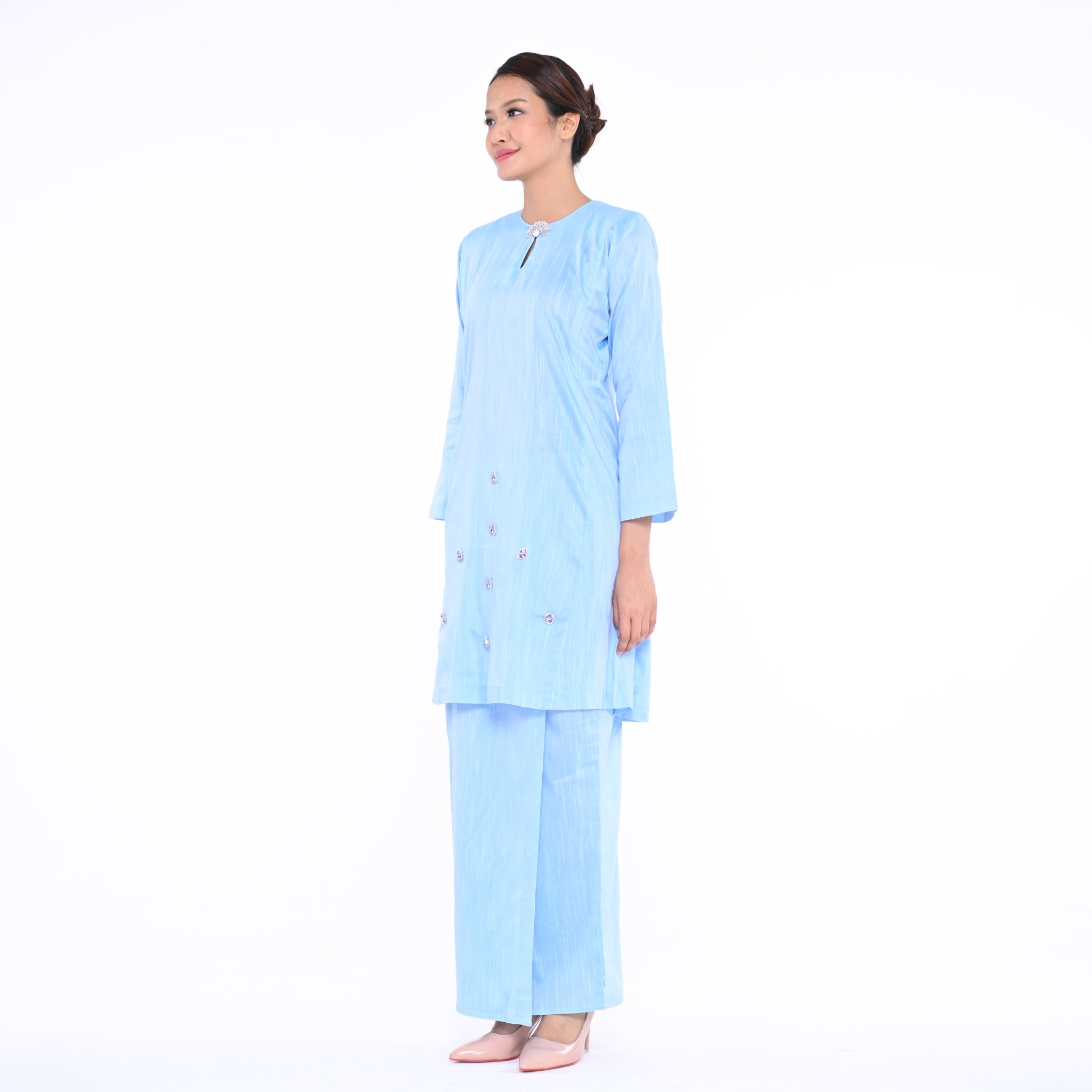Baju Kurung Mutiara Baby Blue