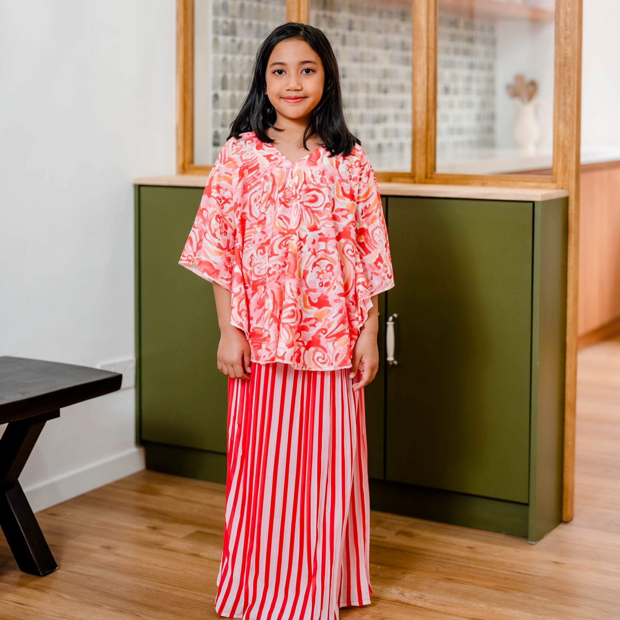 Nona Orange Stripes - Girls