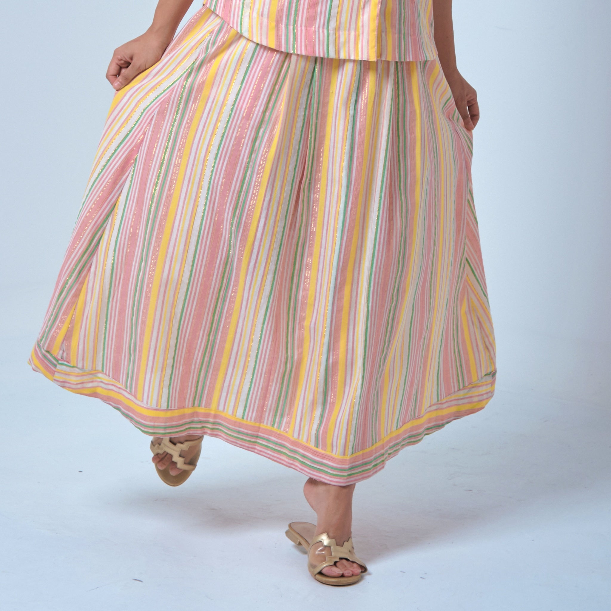 Pink Stripe Skirt