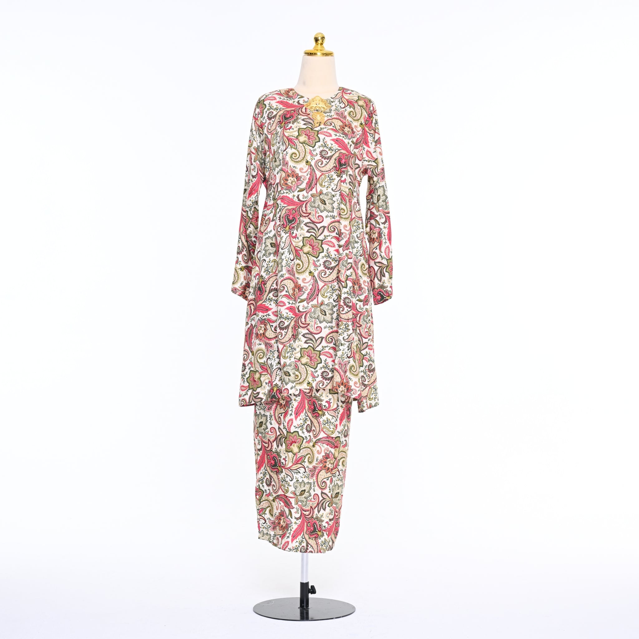 Baju Kurung Gelombang Paisley Green