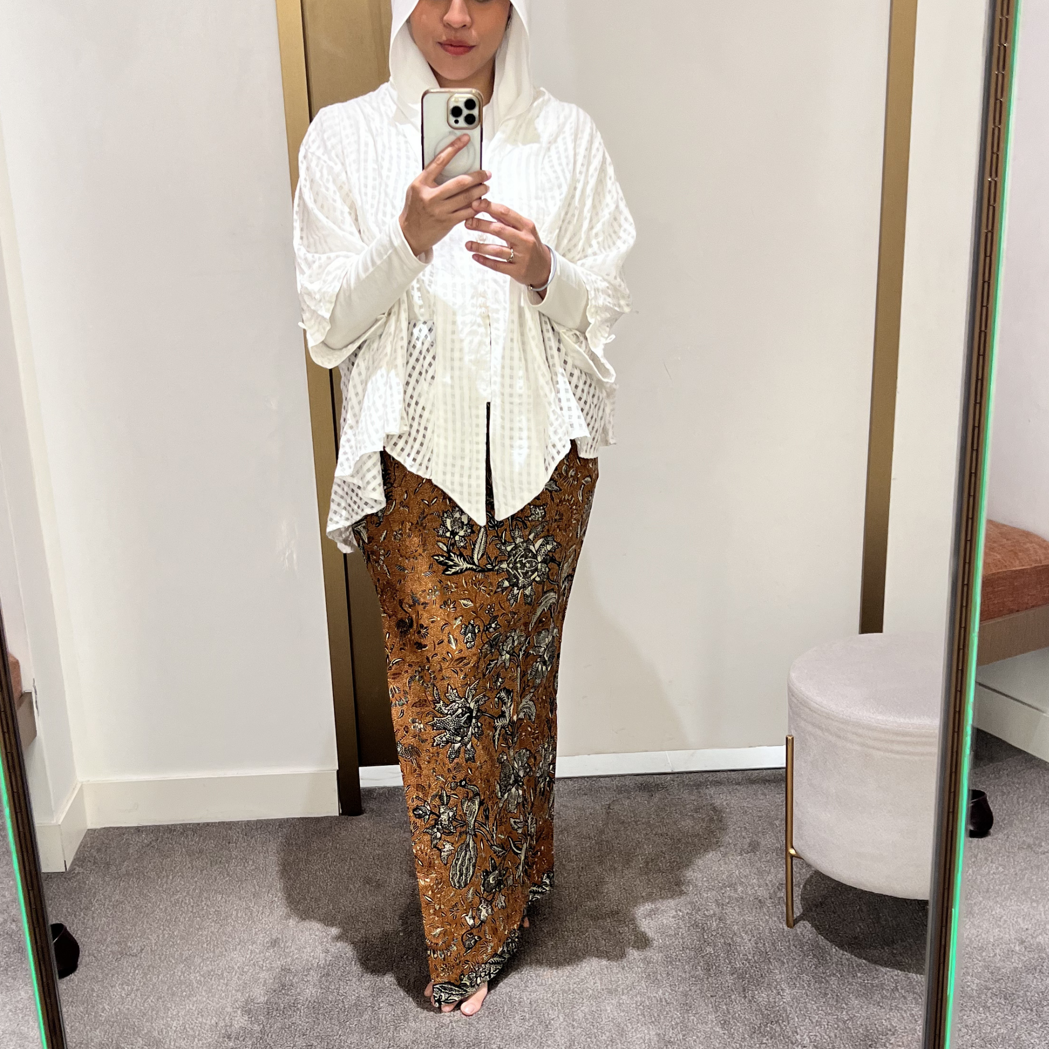 Batik Skirt D7 - Classic Brown