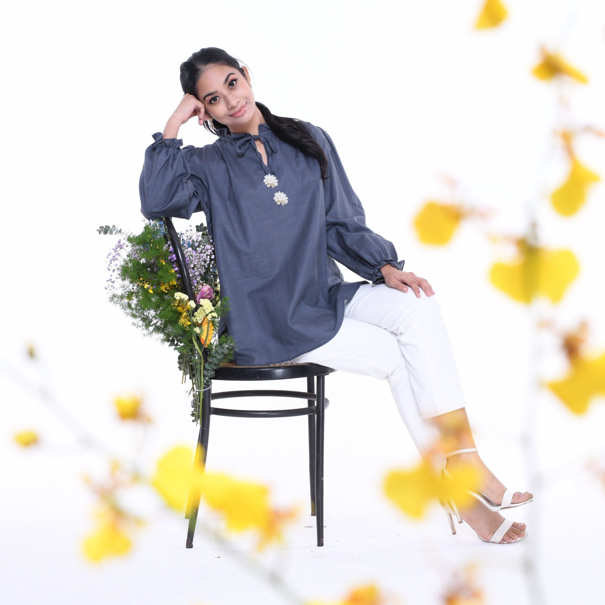 Miranda Blouse - Grey