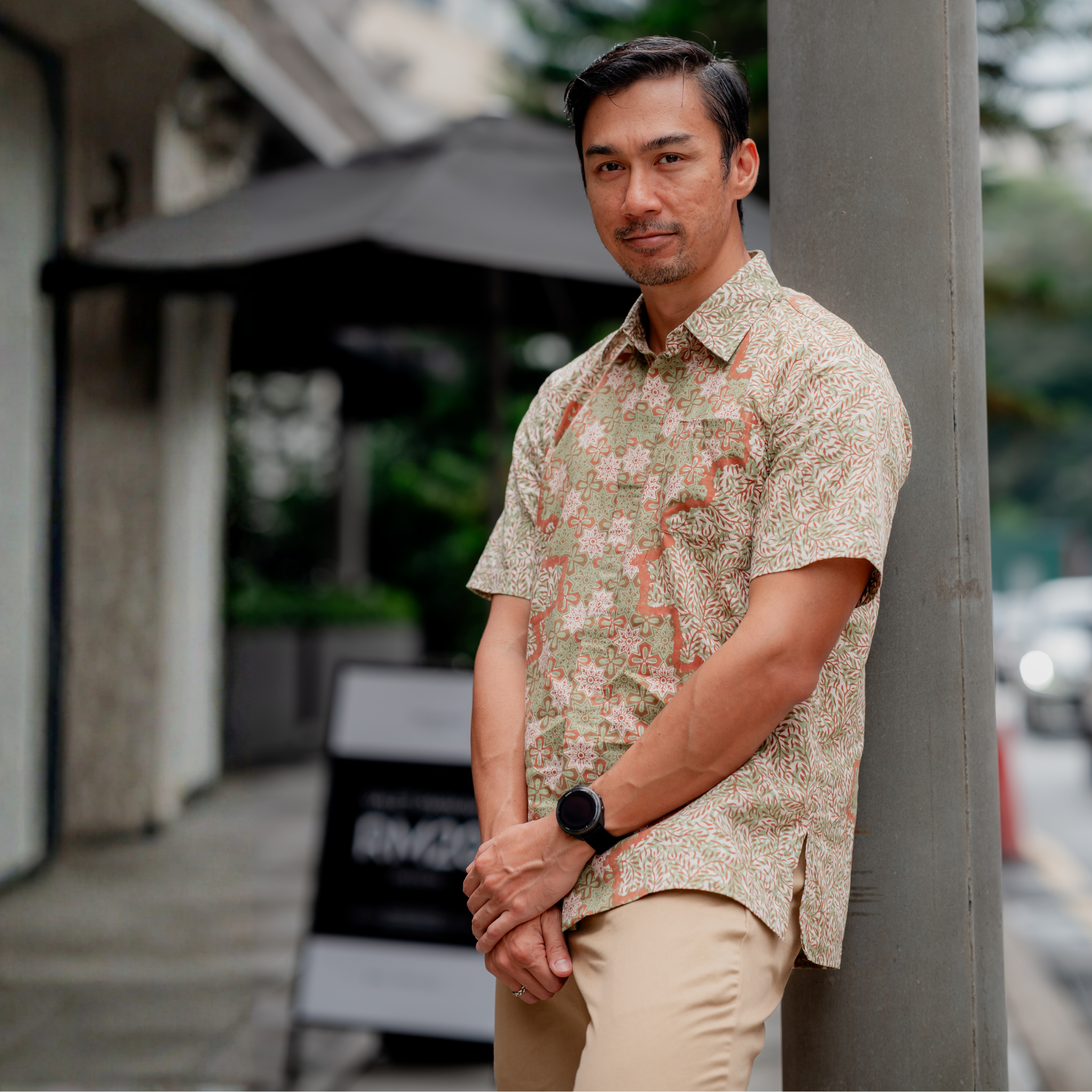 Men Batik PKL Short Sleeve in Moss Green