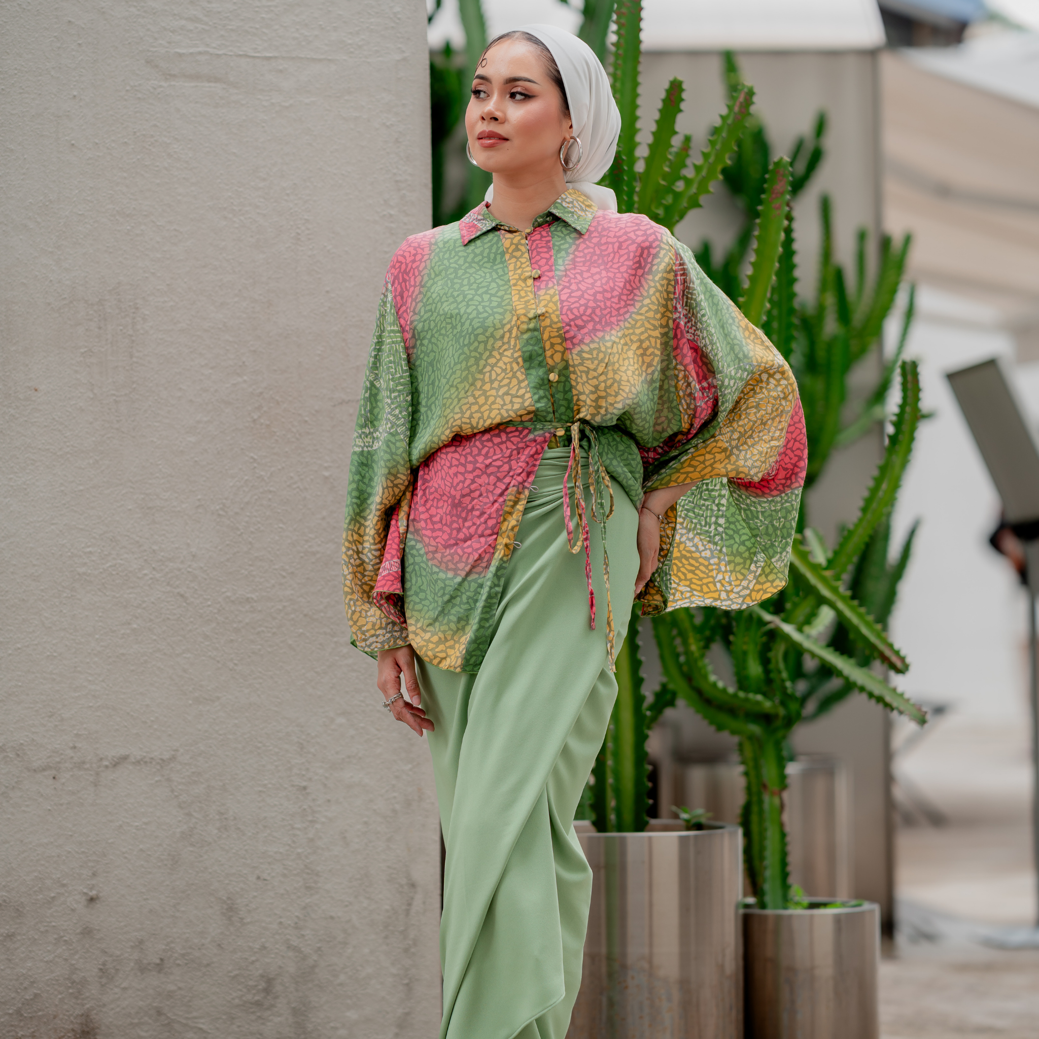 Pelangi Viscose Butterfly Top - Candy