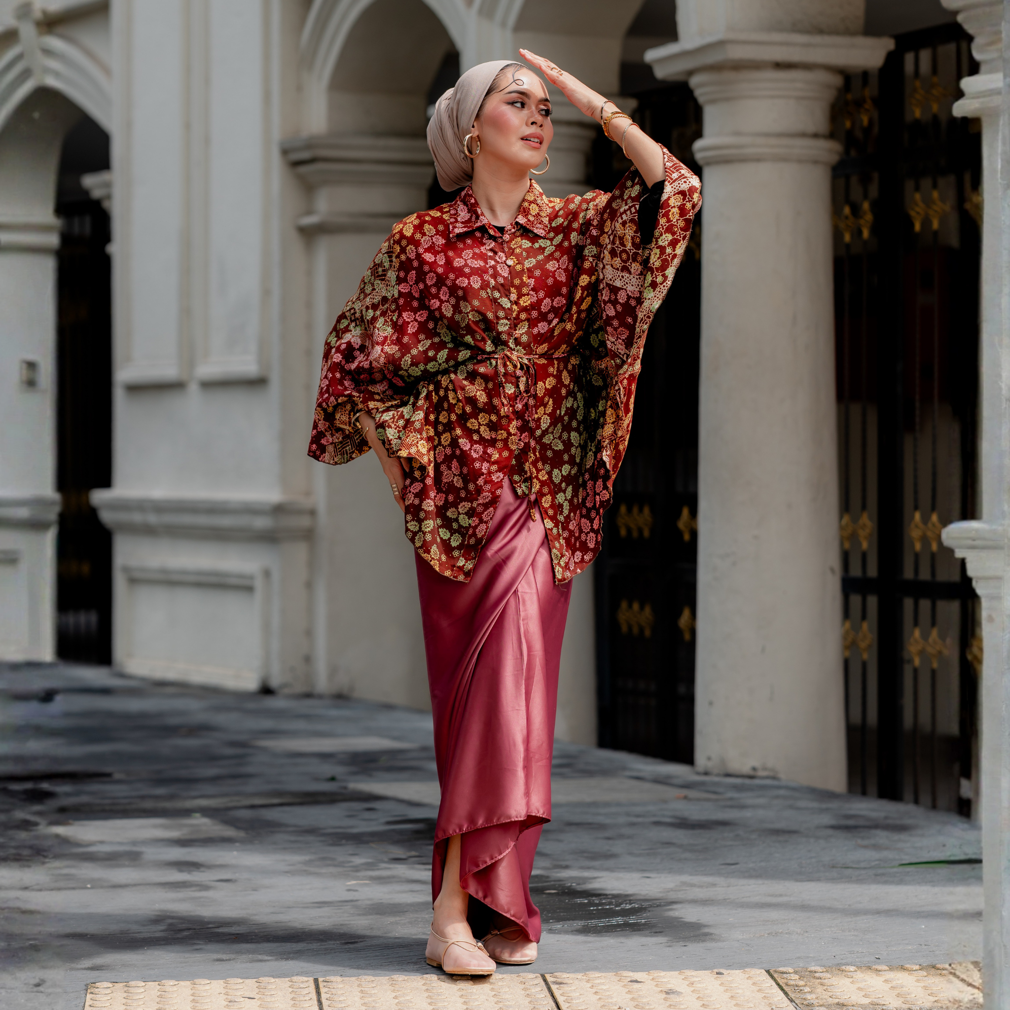 Pelangi Viscose Butterfly Top - Brown