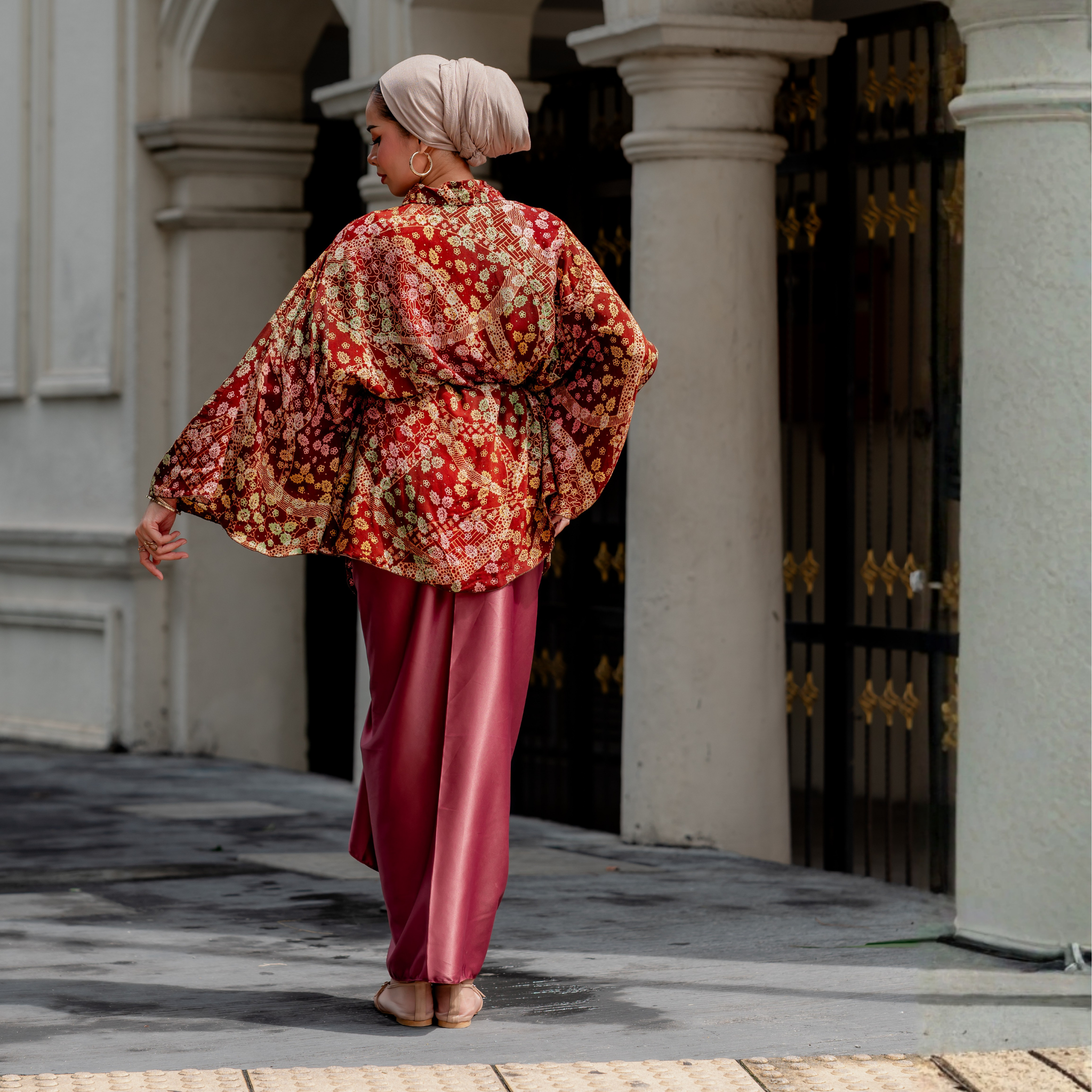 Pelangi Viscose Butterfly Top - Brown