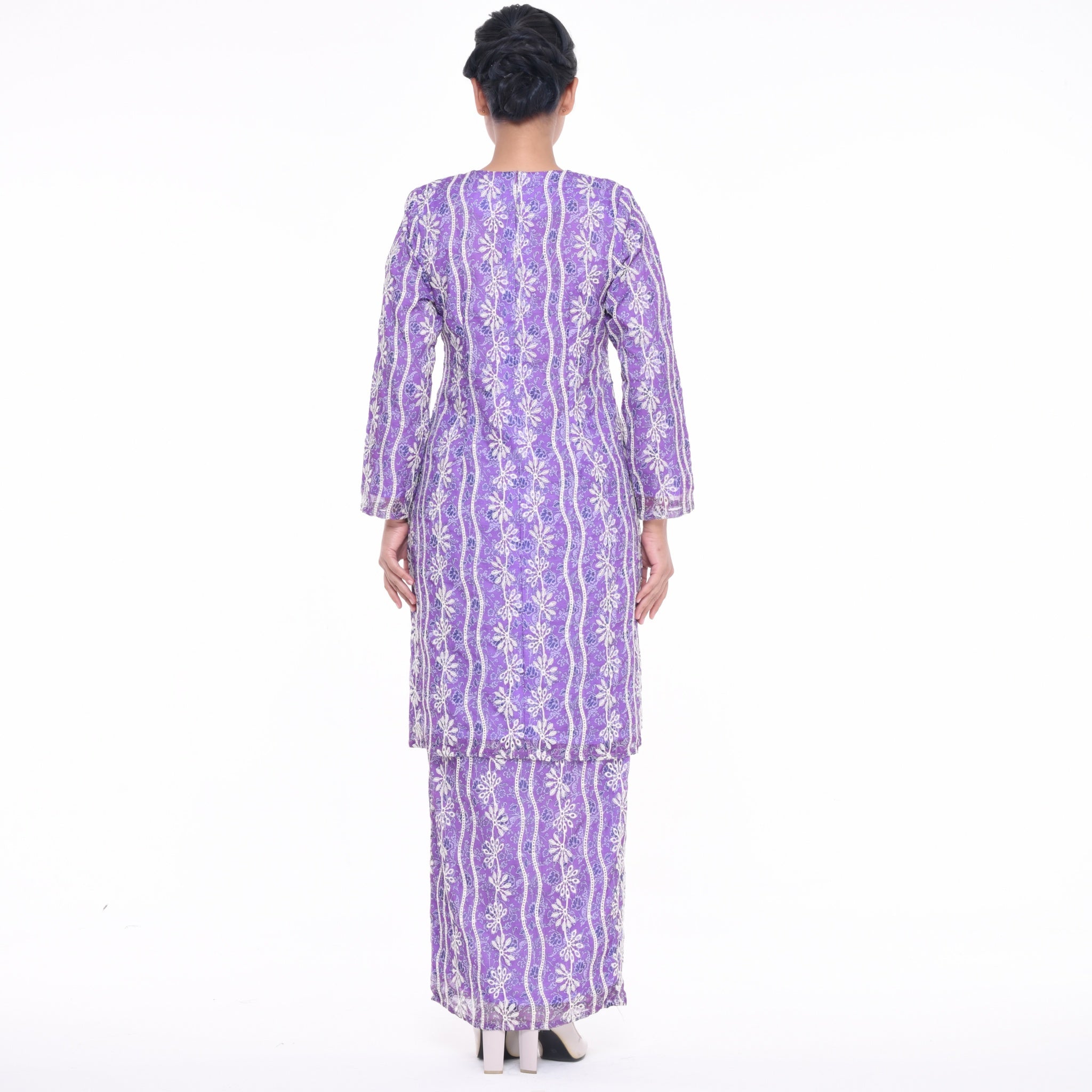 Baju Kurung Moden Chiffon Lily Flower – POYA