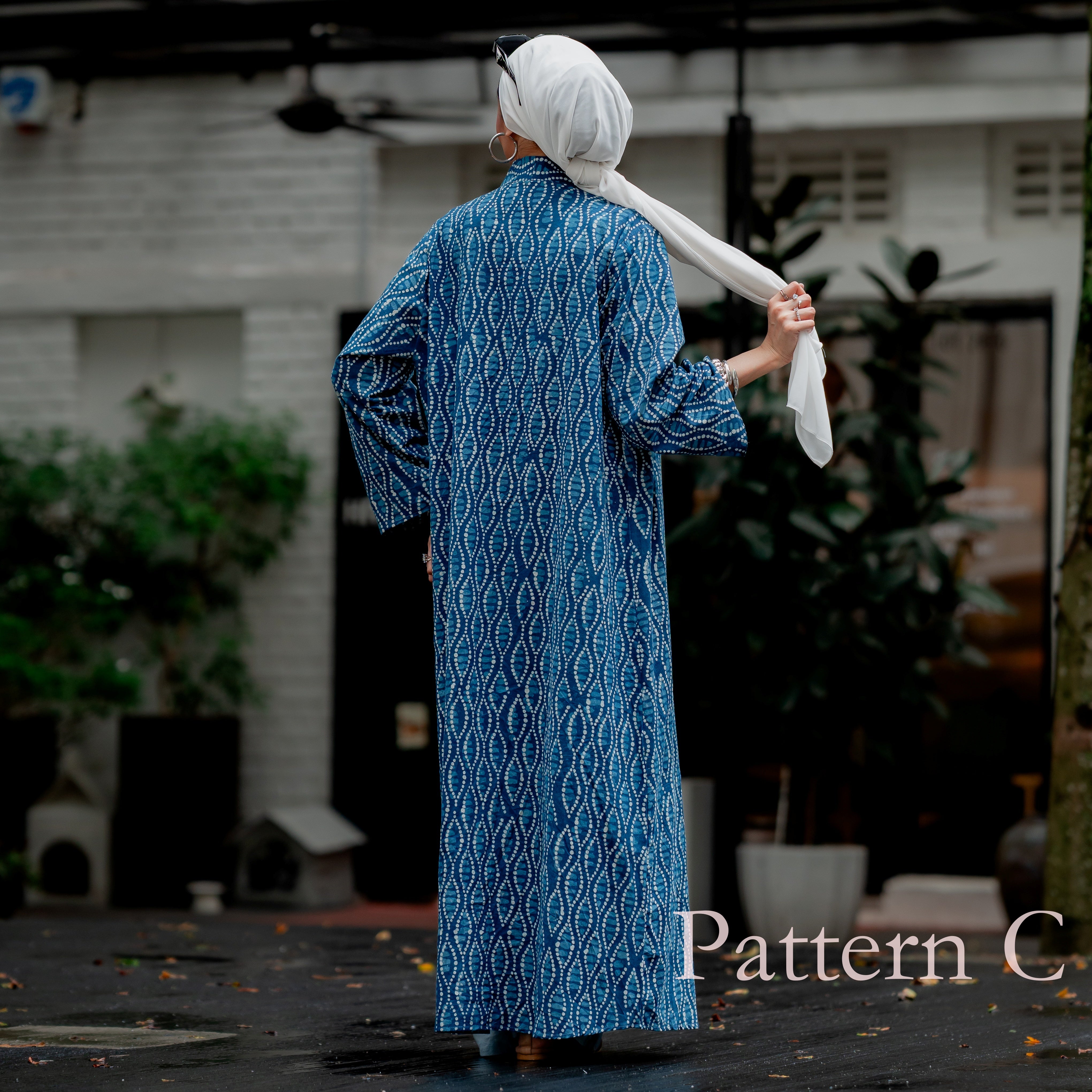 Indigo Batik Long Cardigan