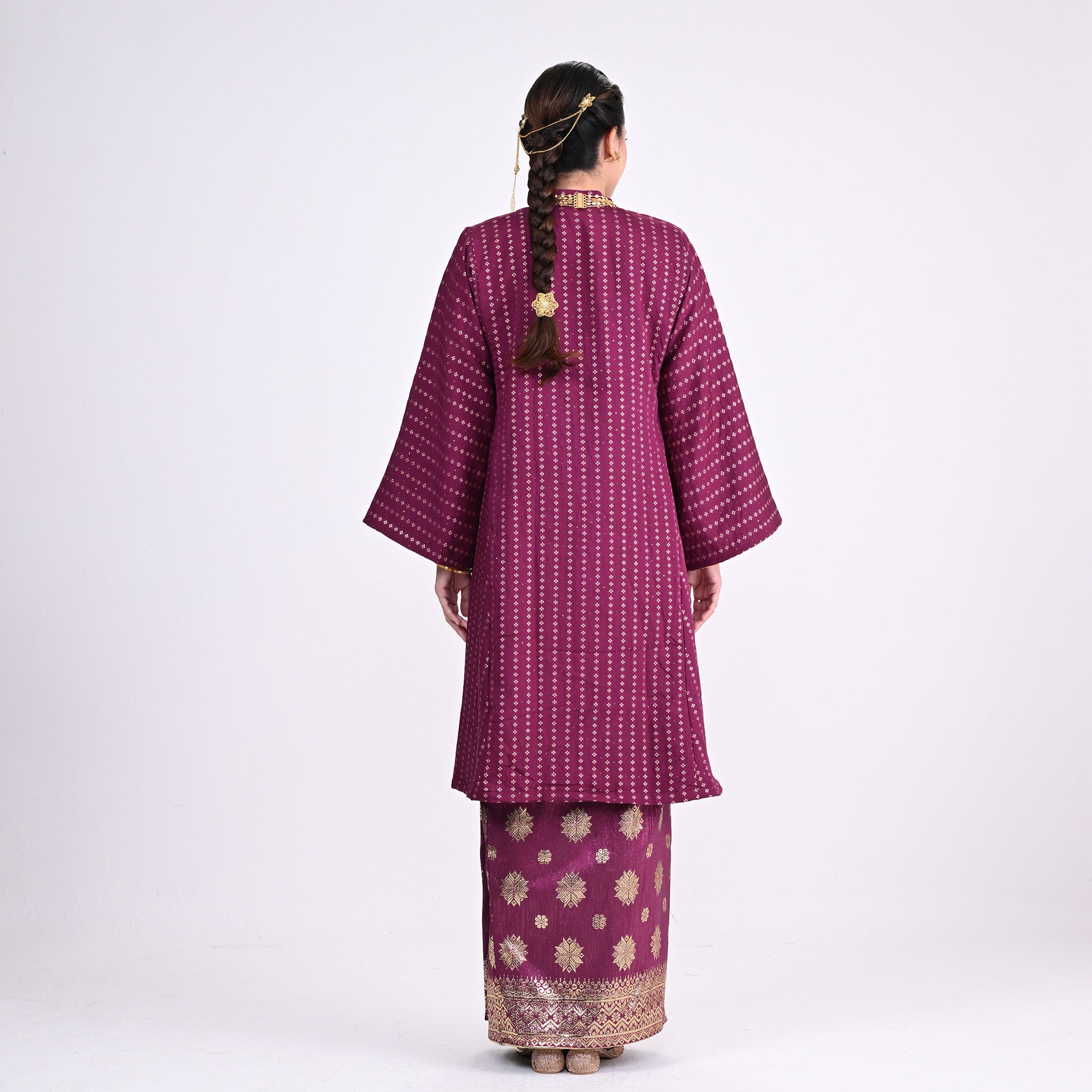 Kebaya Riau Cengkih Purple