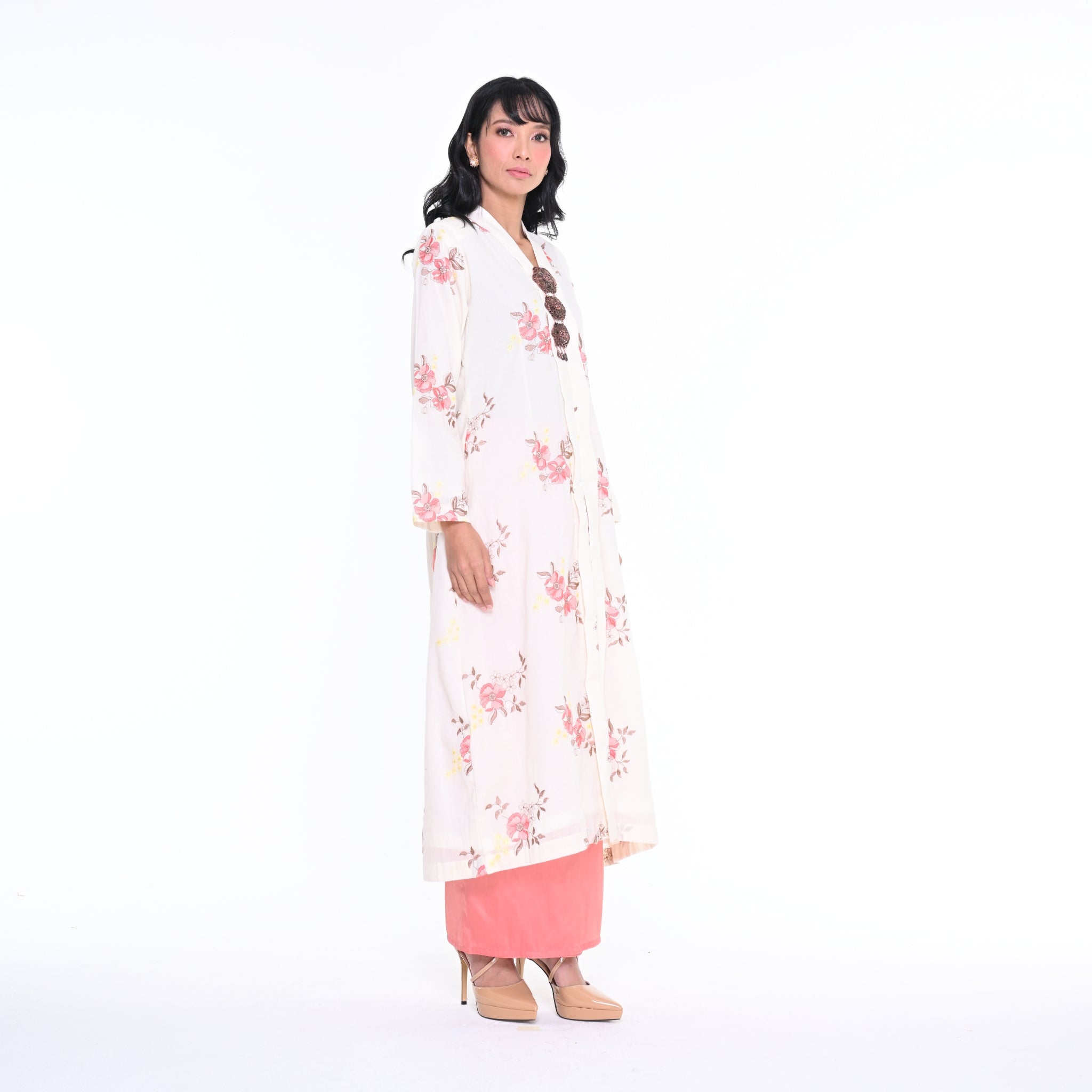 KBY Jubah Sulam Peach