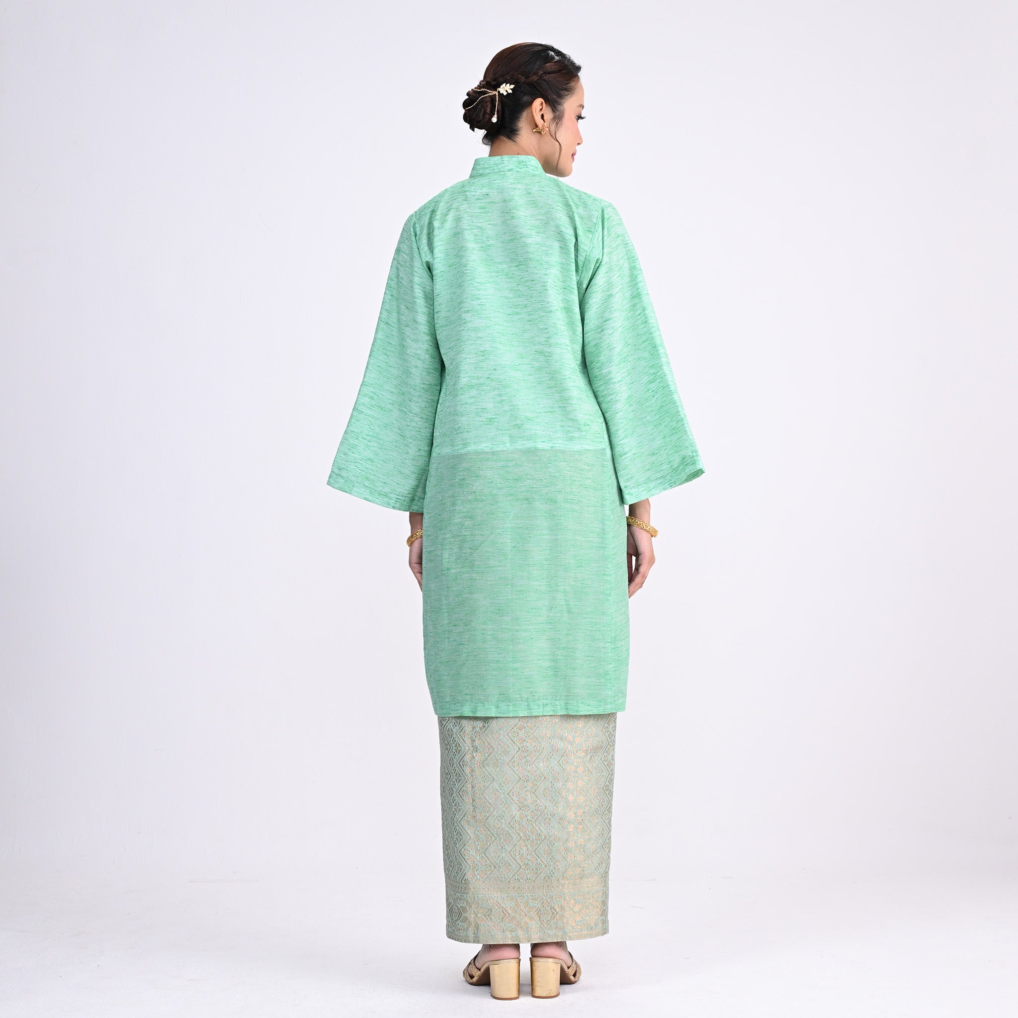 Kebaya Riau Polos Songket Green