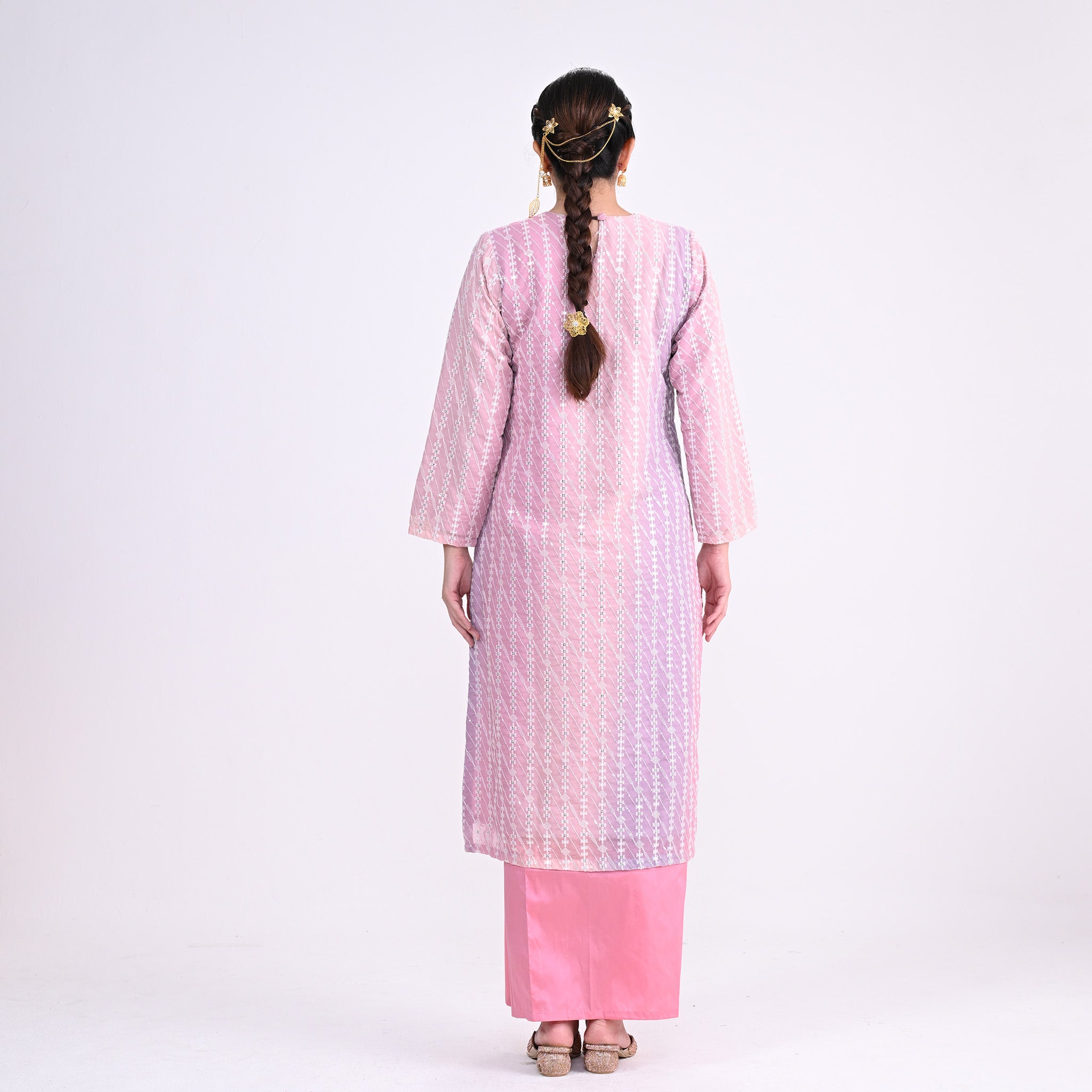 Baju Kurung Moden Srikandi Dwi Pink