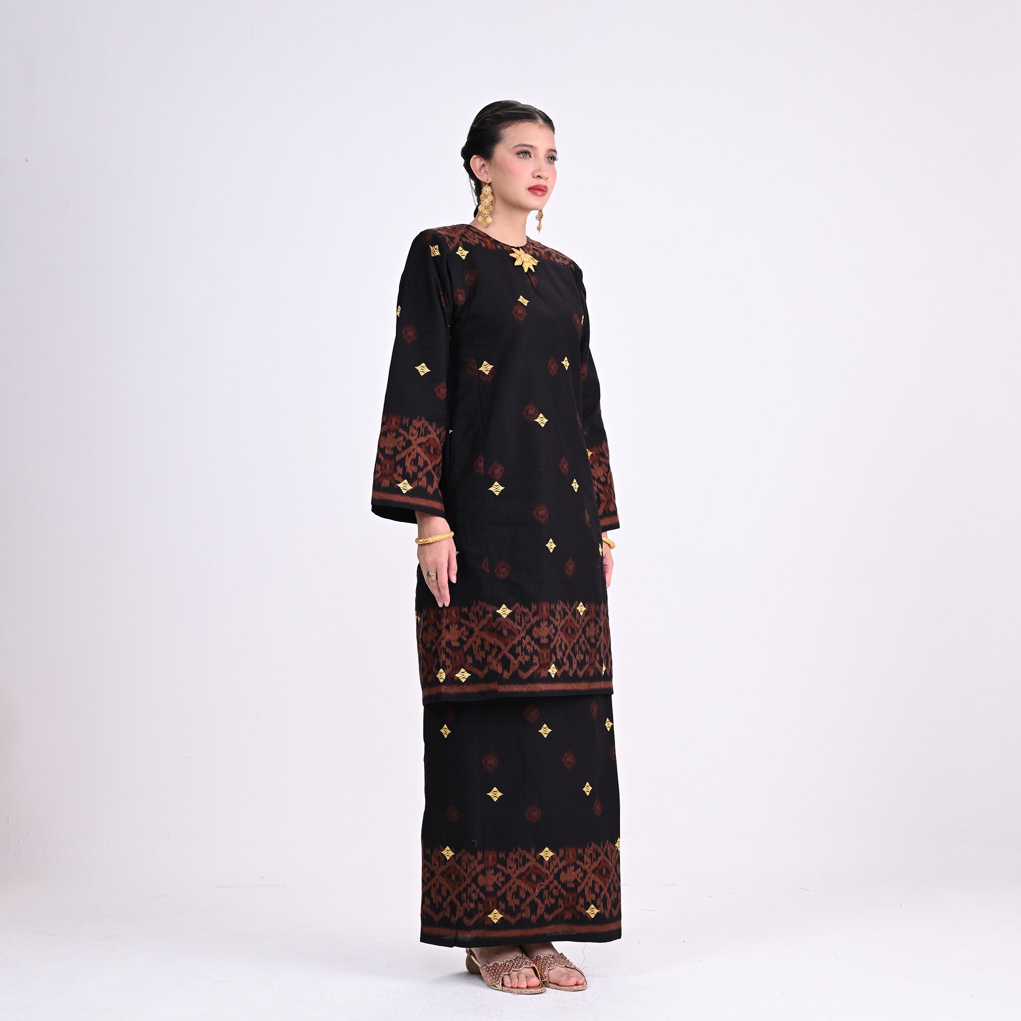 Baju Kurung J Pua Kumbu Black Brown