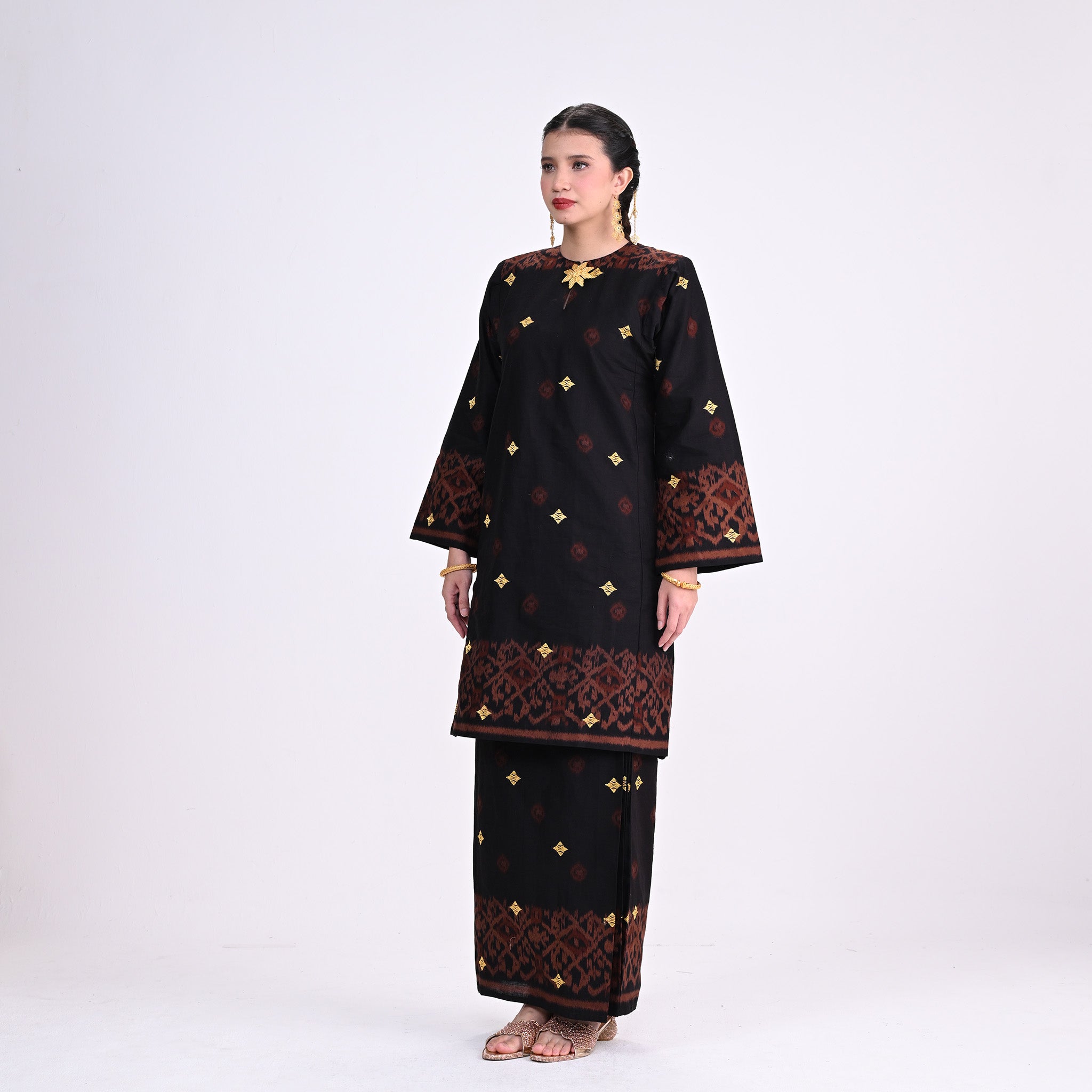 Baju Kurung J Pua Kumbu Black Brown