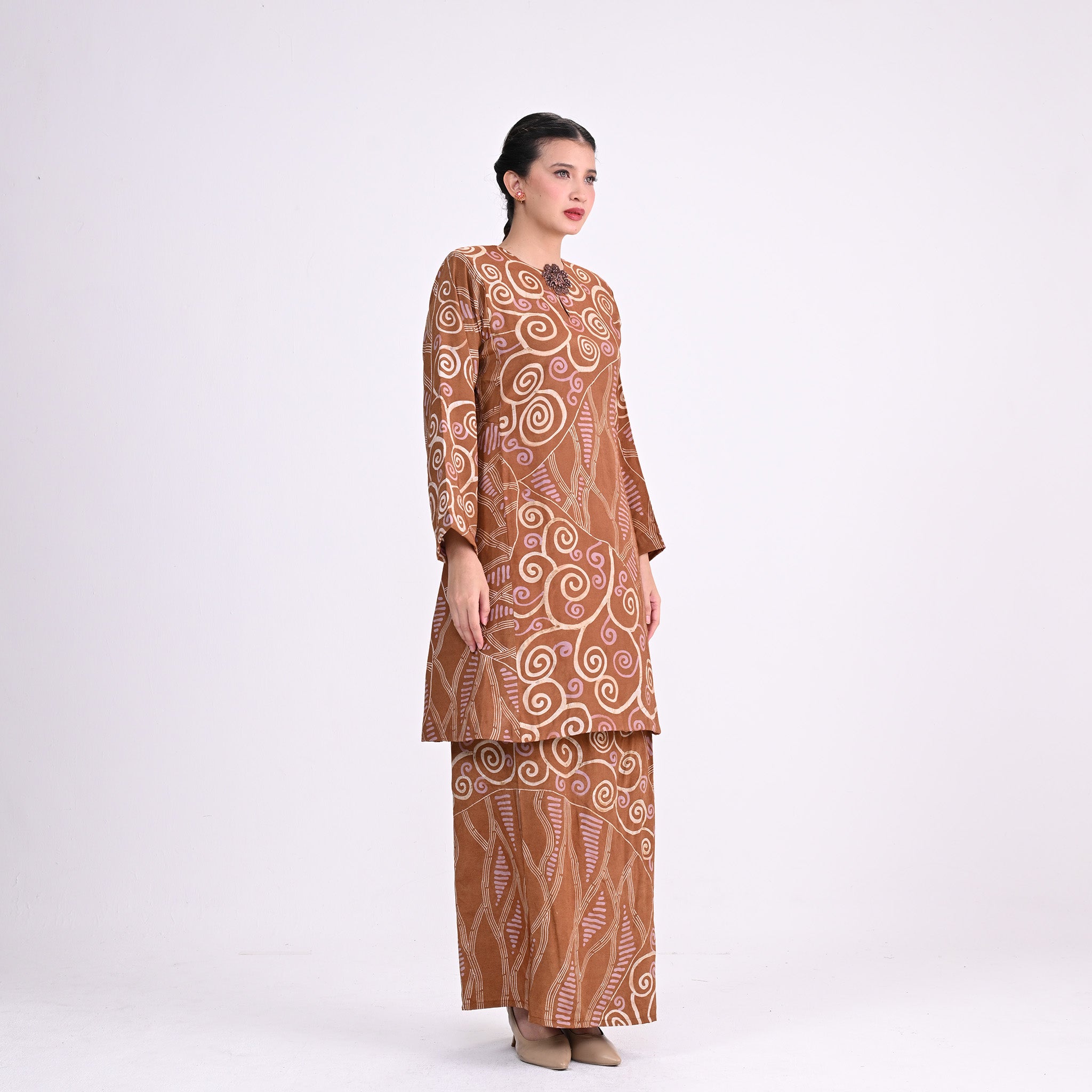 Baju Kurung Batik LZ Brown