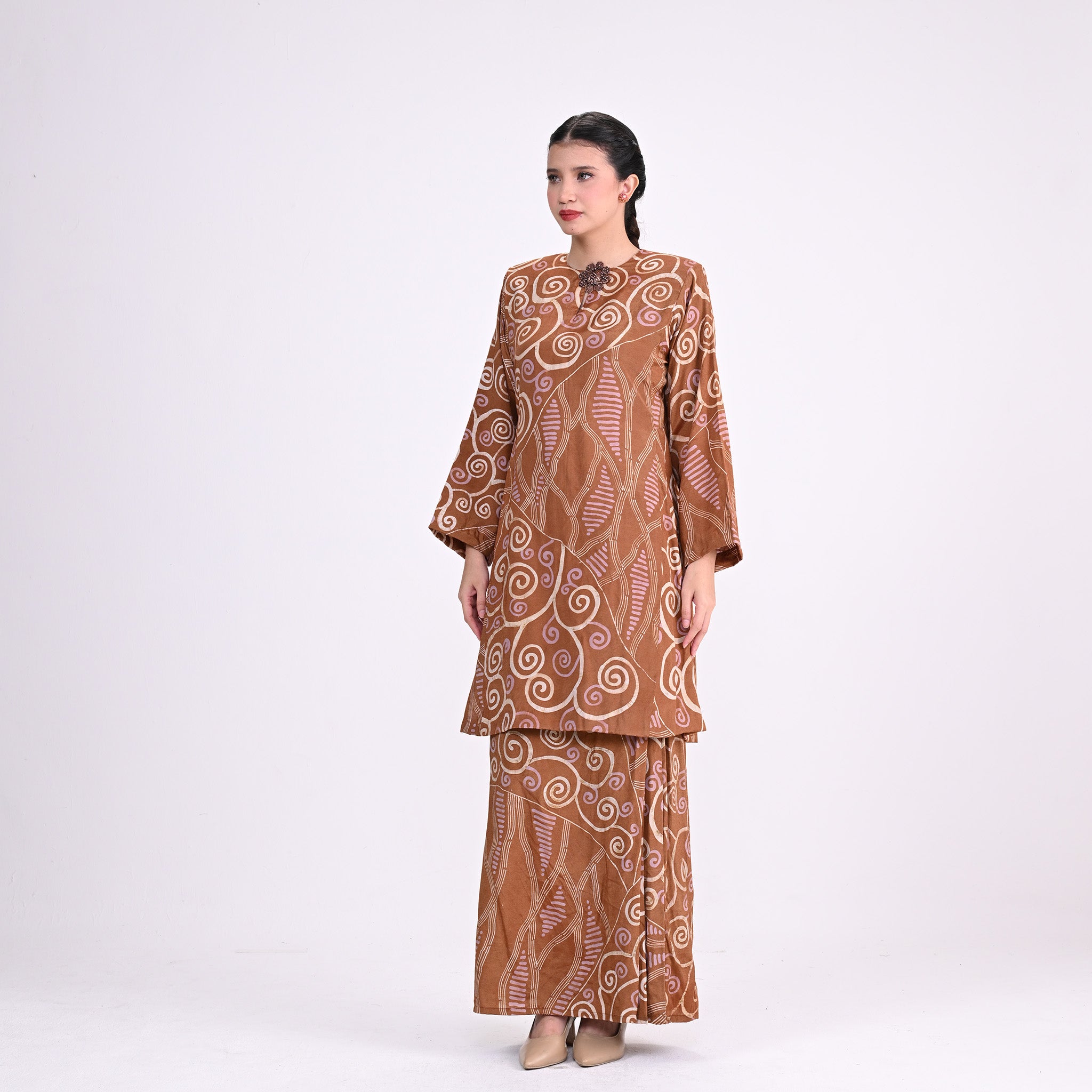 Baju Kurung Batik LZ Brown