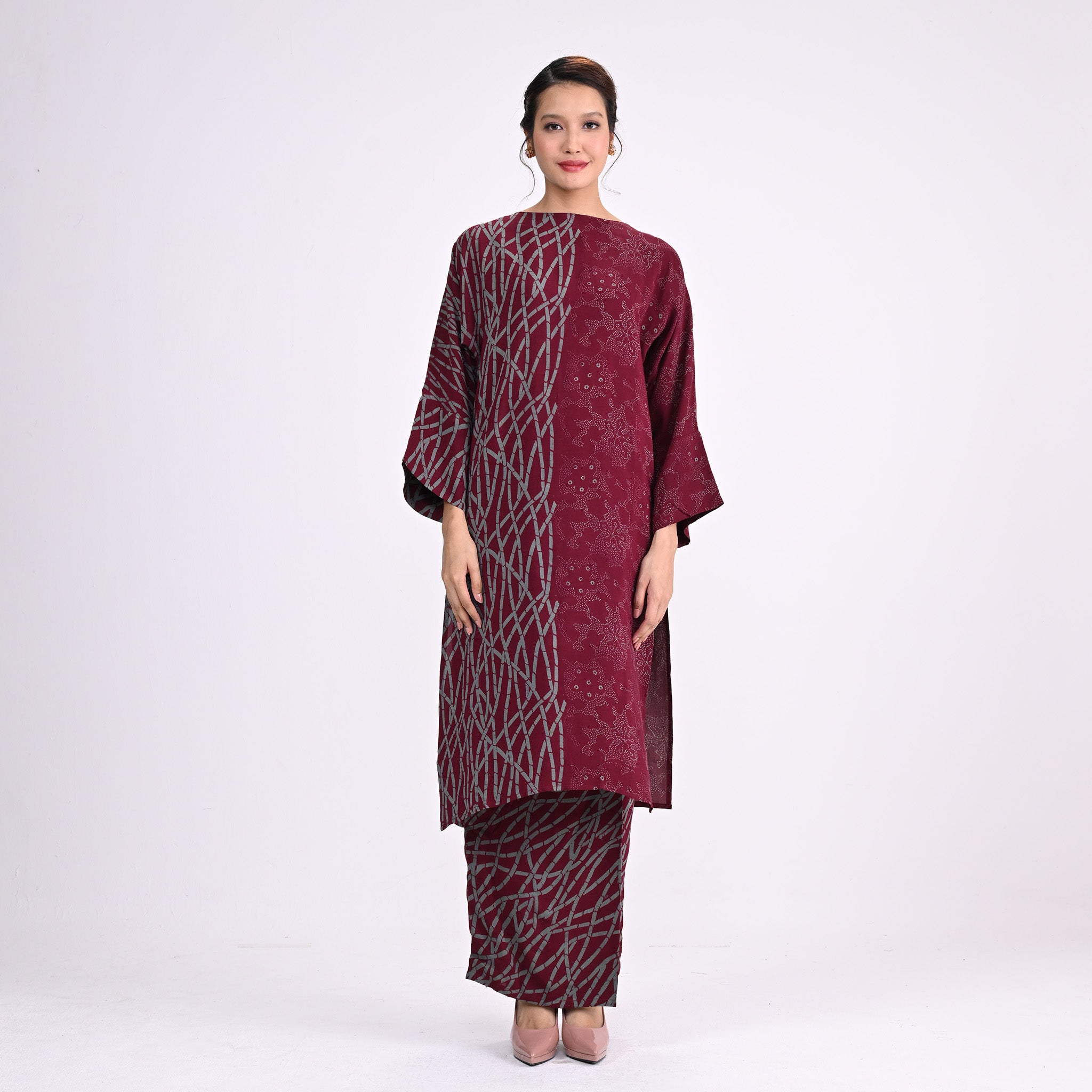 BKM Batik LZ Burgundy Bamboo
