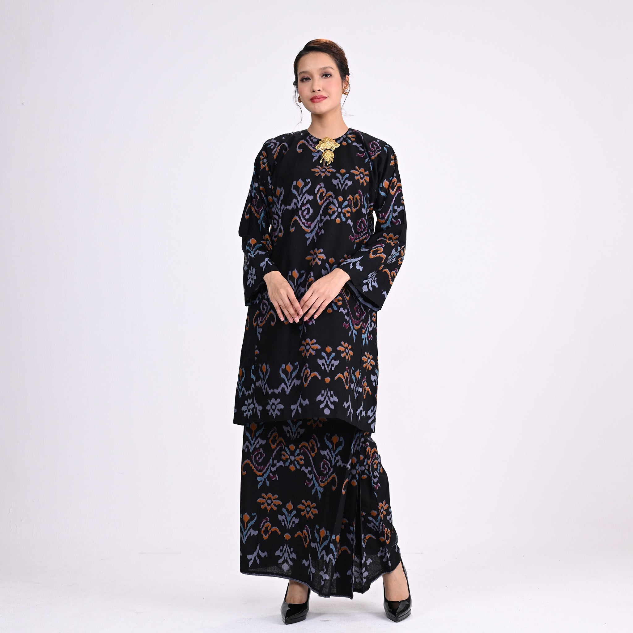 Baju Kurung J Pua Kumbu Blue