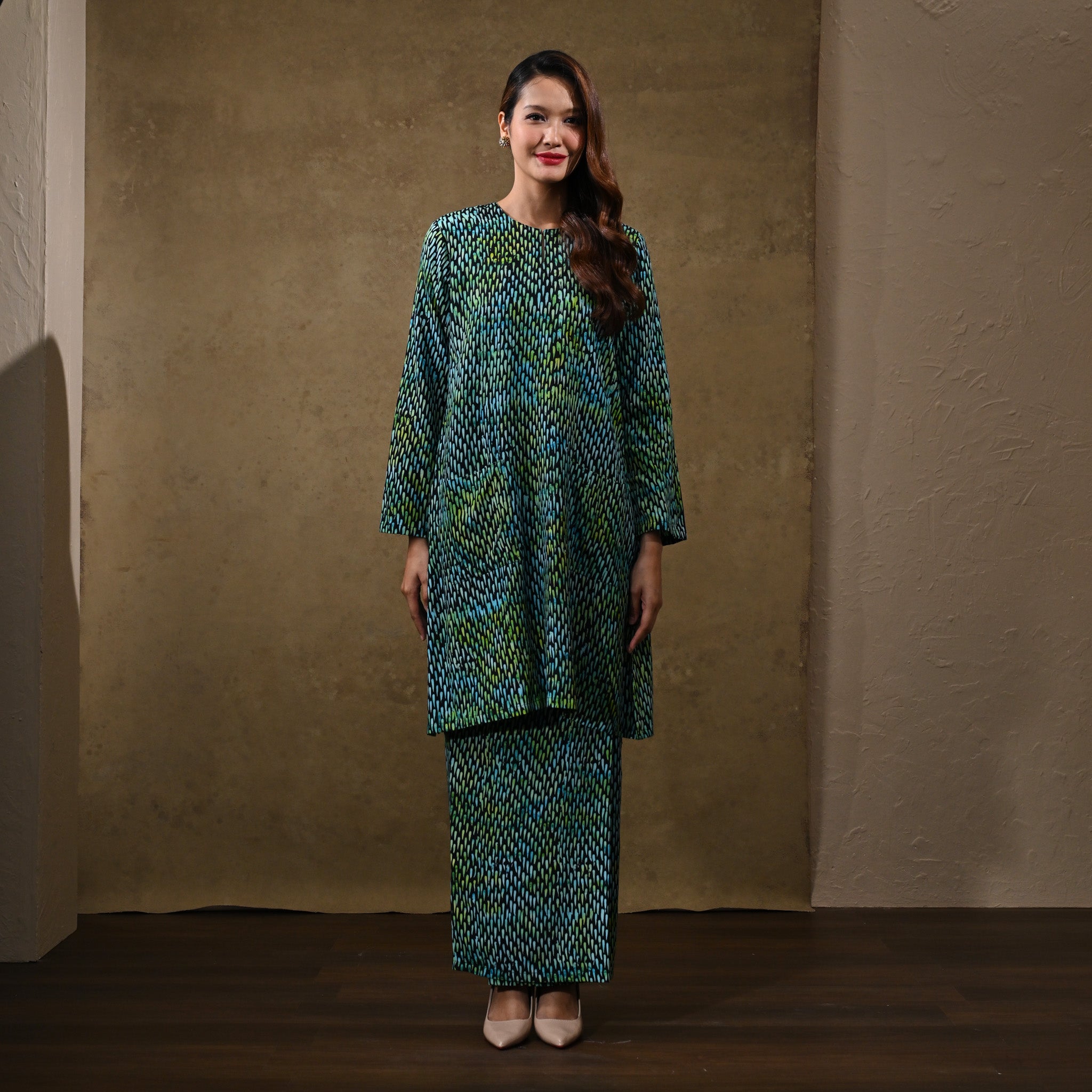 BKM Alina Batik Raindrop Green