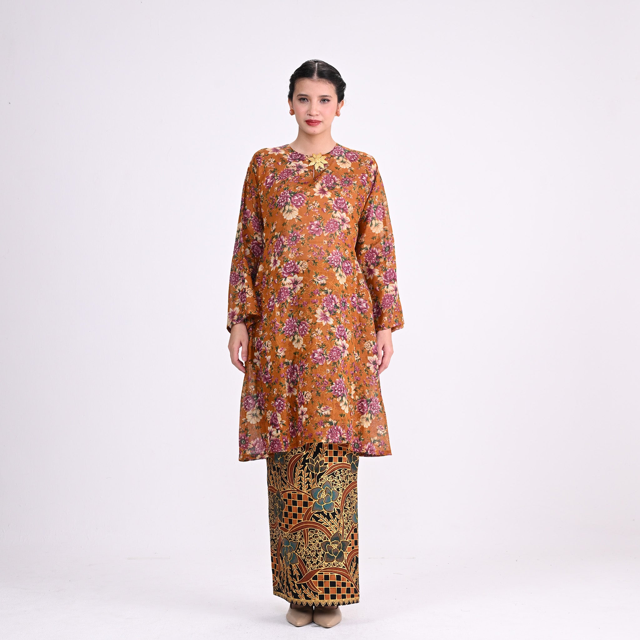 Baju Kurung Wan Kapas Brown