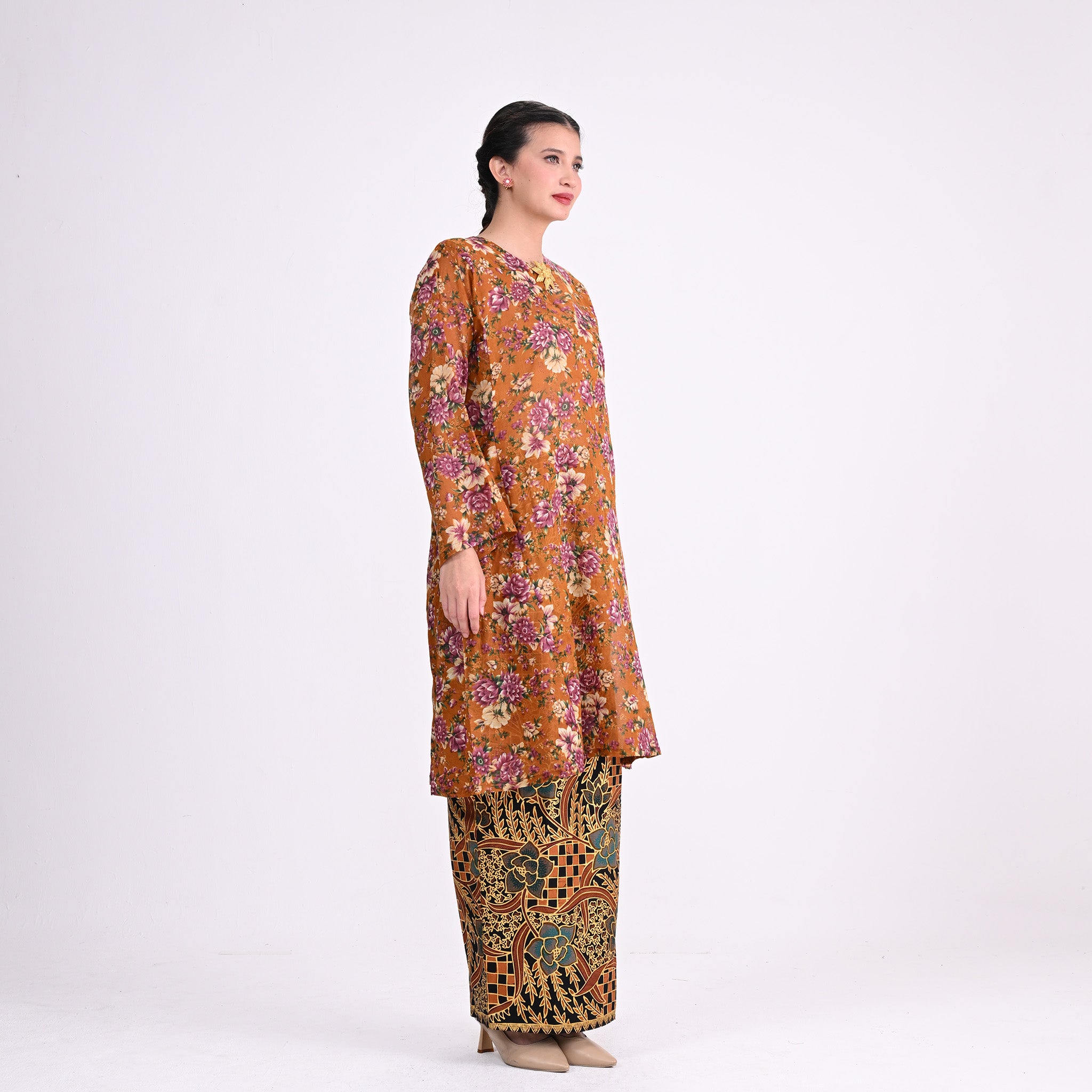 Baju Kurung Wan Kapas Brown
