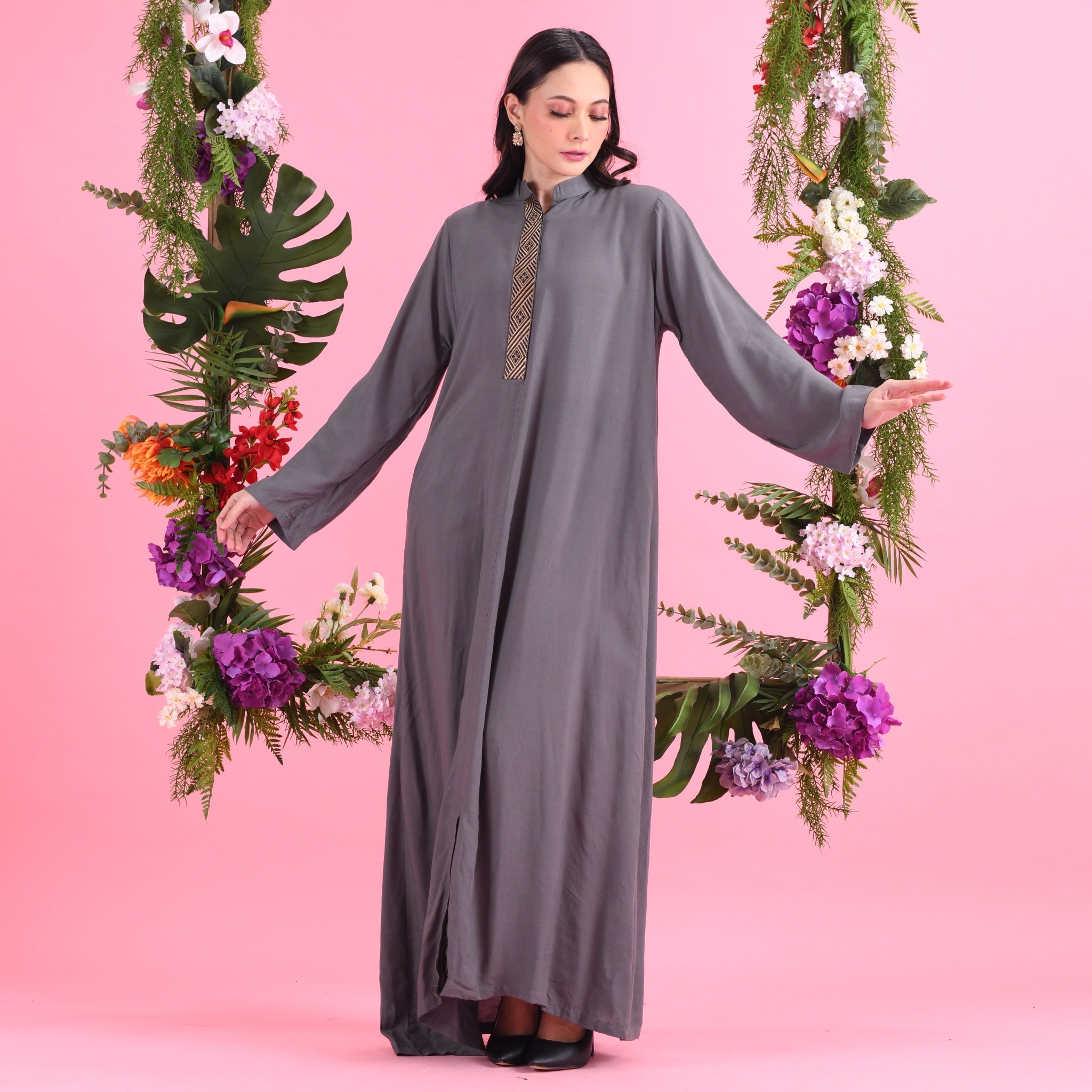 Jubah Parisa - Grey