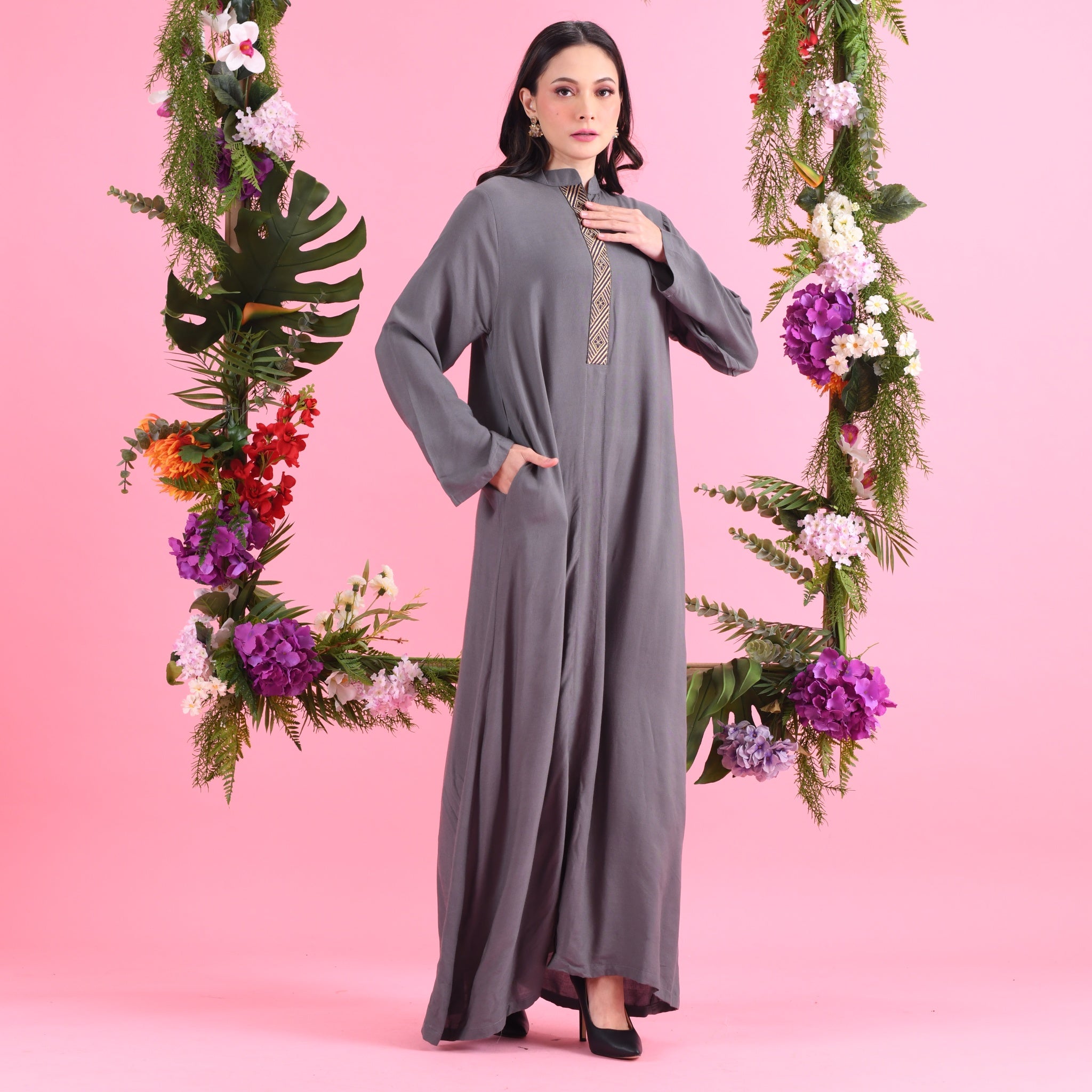 Jubah Parisa - Grey