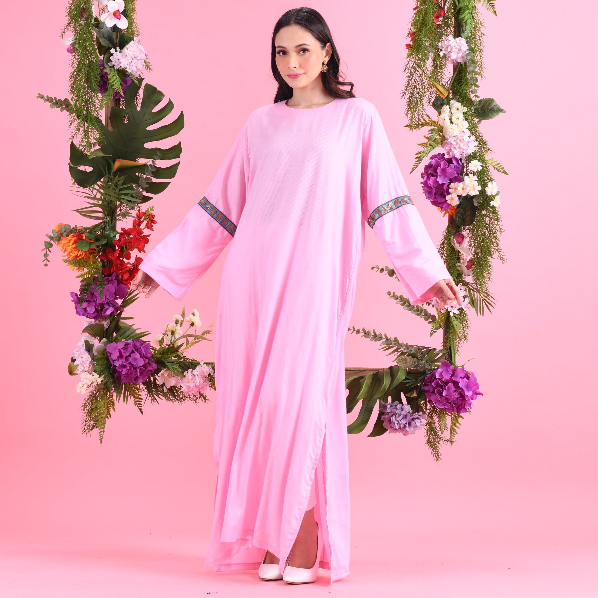 Shamara Basic Jubah II - Soft Pink