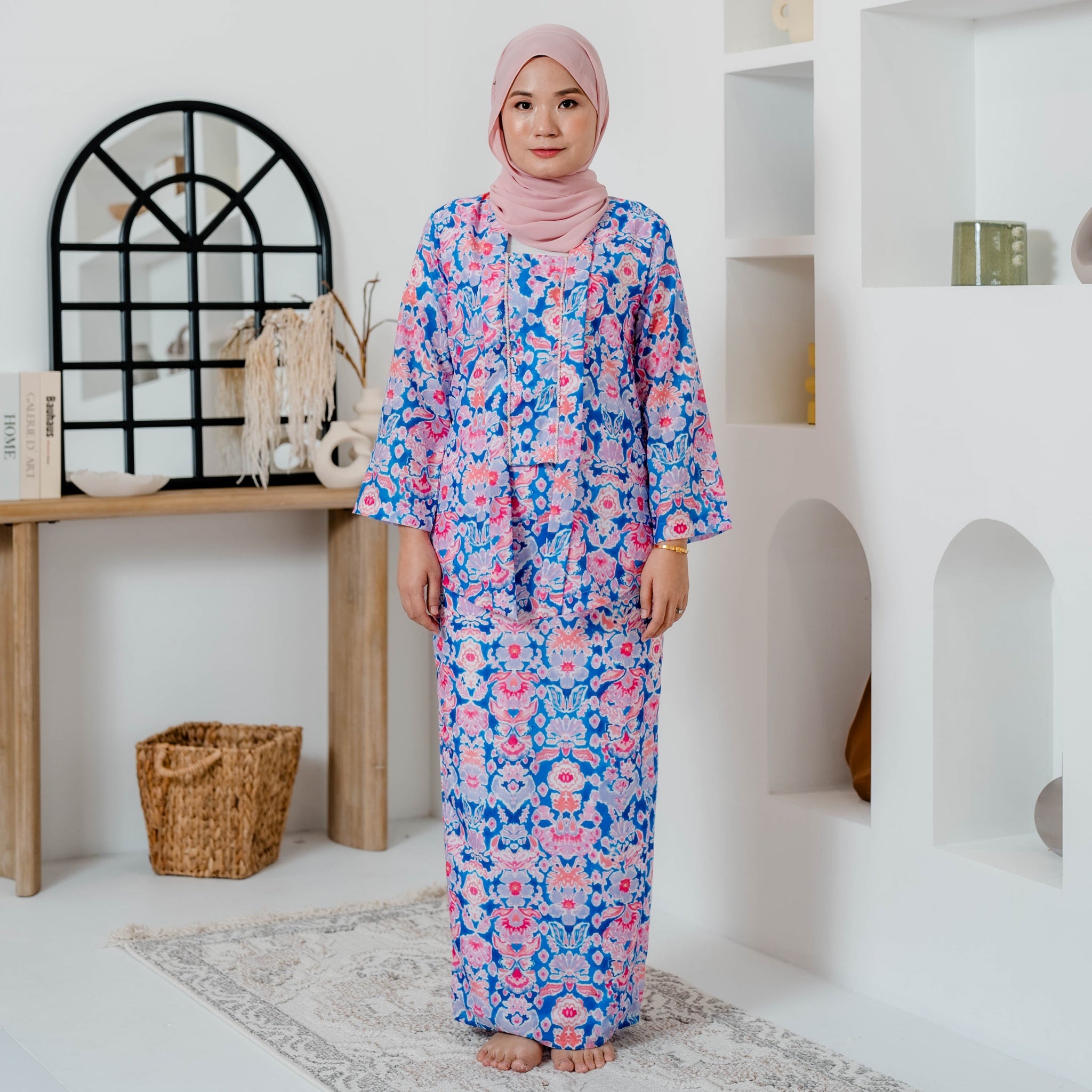 Kebaya Kota Bharu Kaseh - Blue Ocean