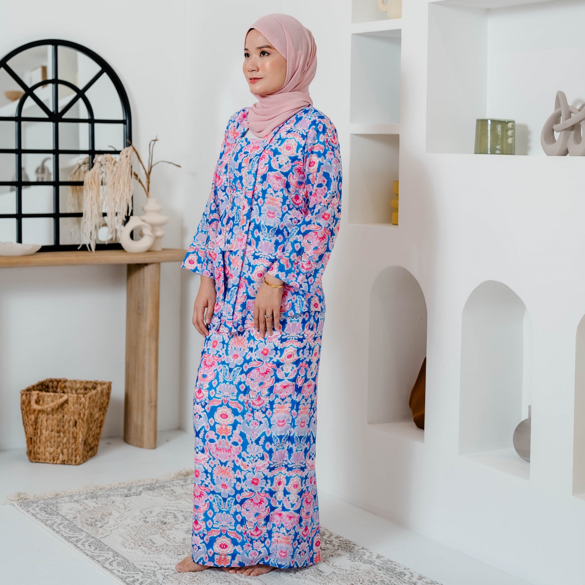 Kebaya Kota Bharu Kaseh - Blue Ocean