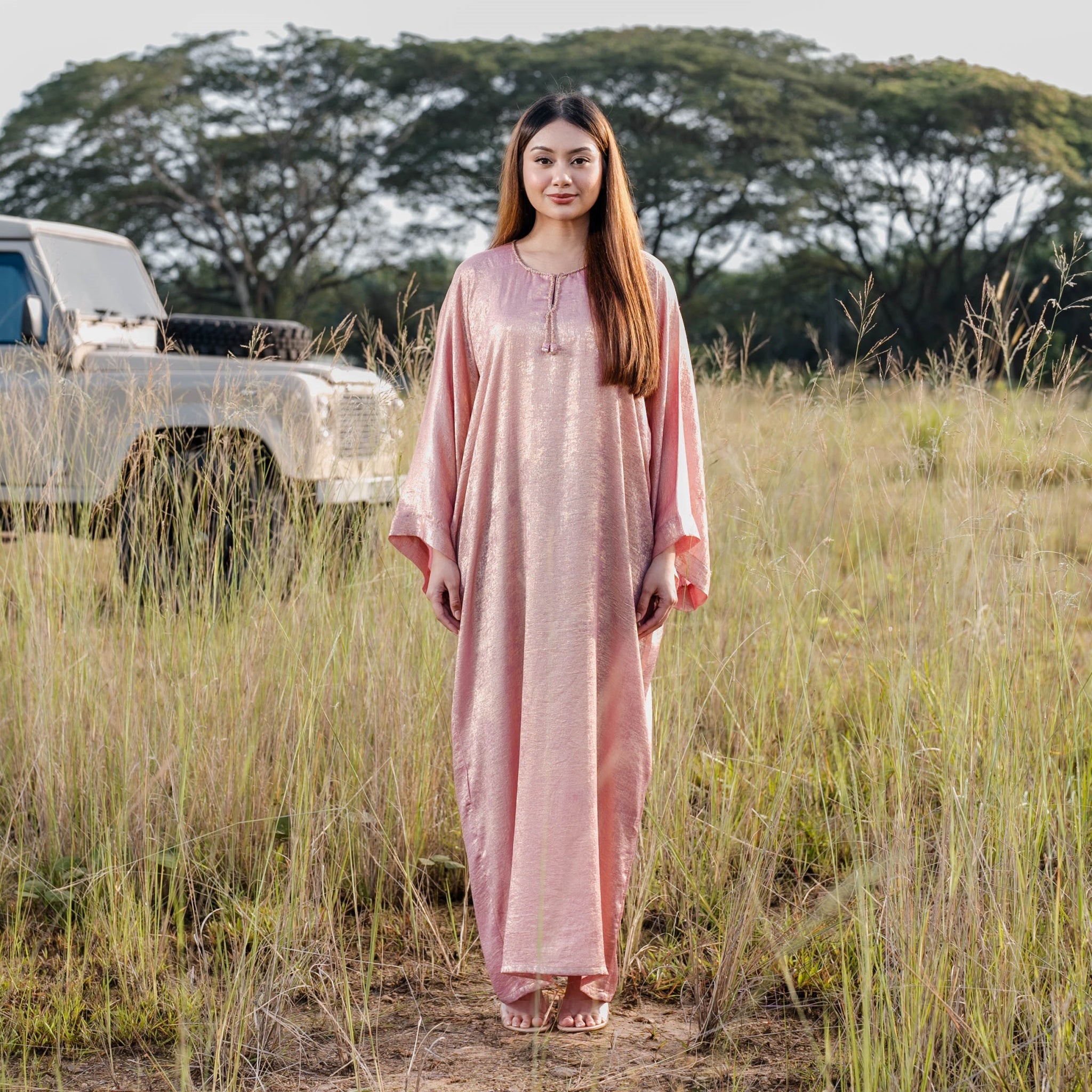 Teja Kaftan - Shimmering Pink