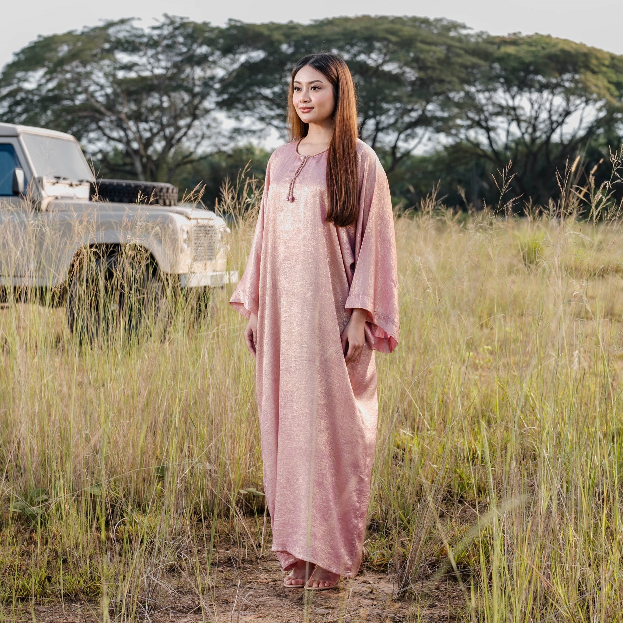 Teja Kaftan - Shimmering Pink