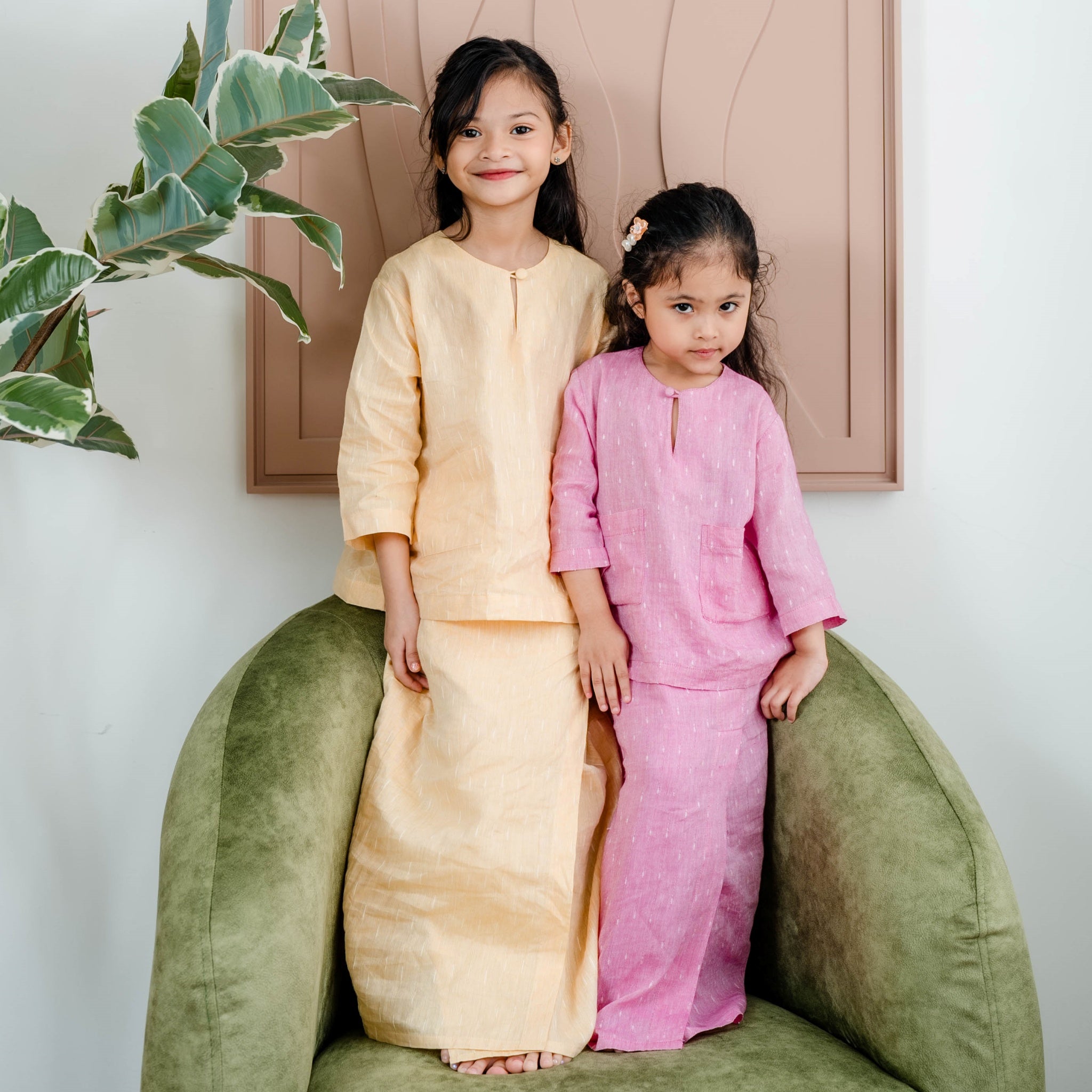 Baju Kedah Chenta - Girls in Pink